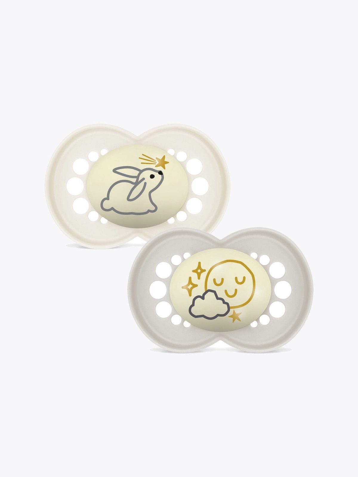 Mam Original Night 6-16M Silicone 2P Neutral Flerfarget