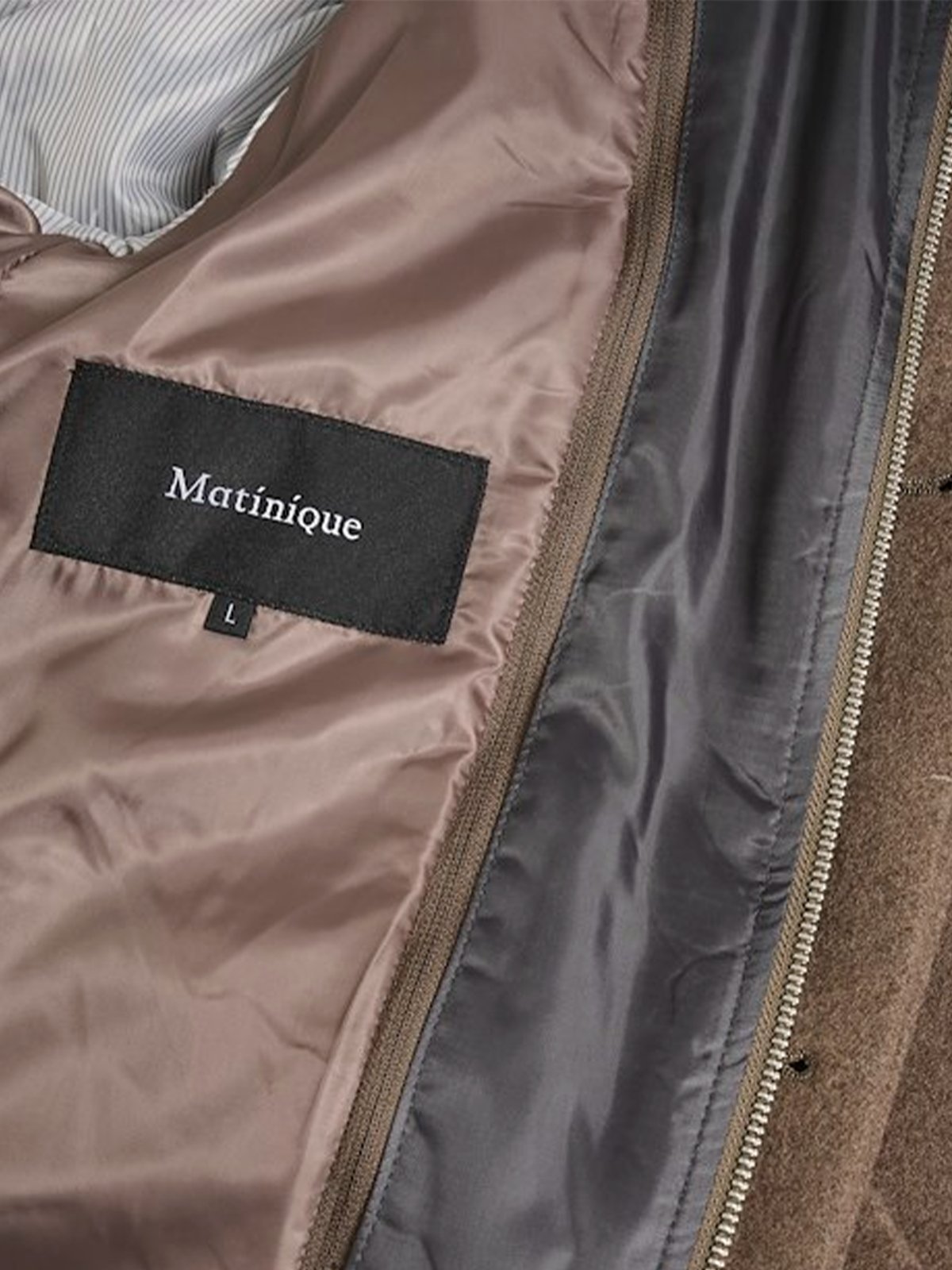 Matinique Harvey Wool Coat Walnut