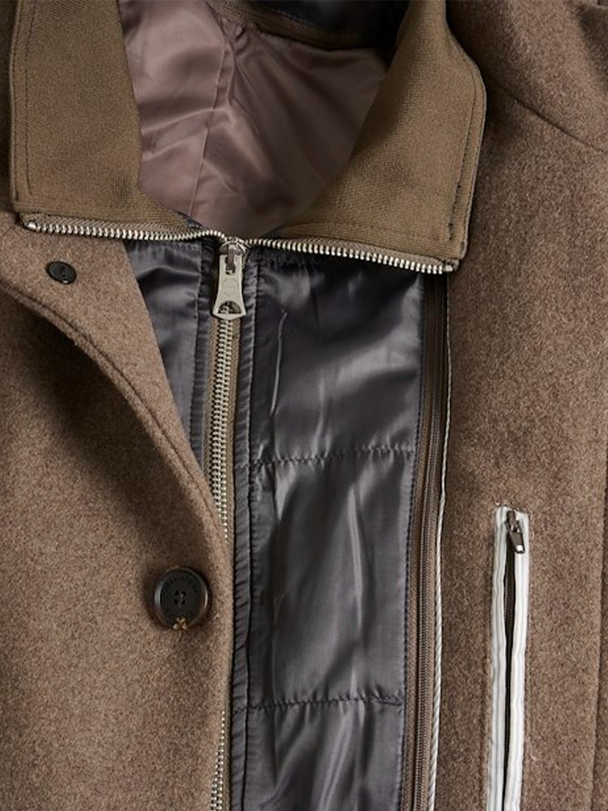 Matinique Harvey Wool Coat Walnut