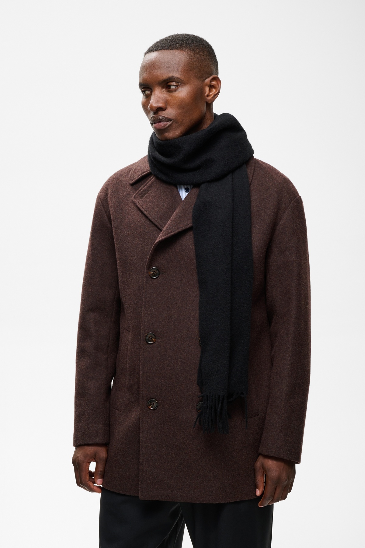 Matinique Wolan Wool Scarf Black