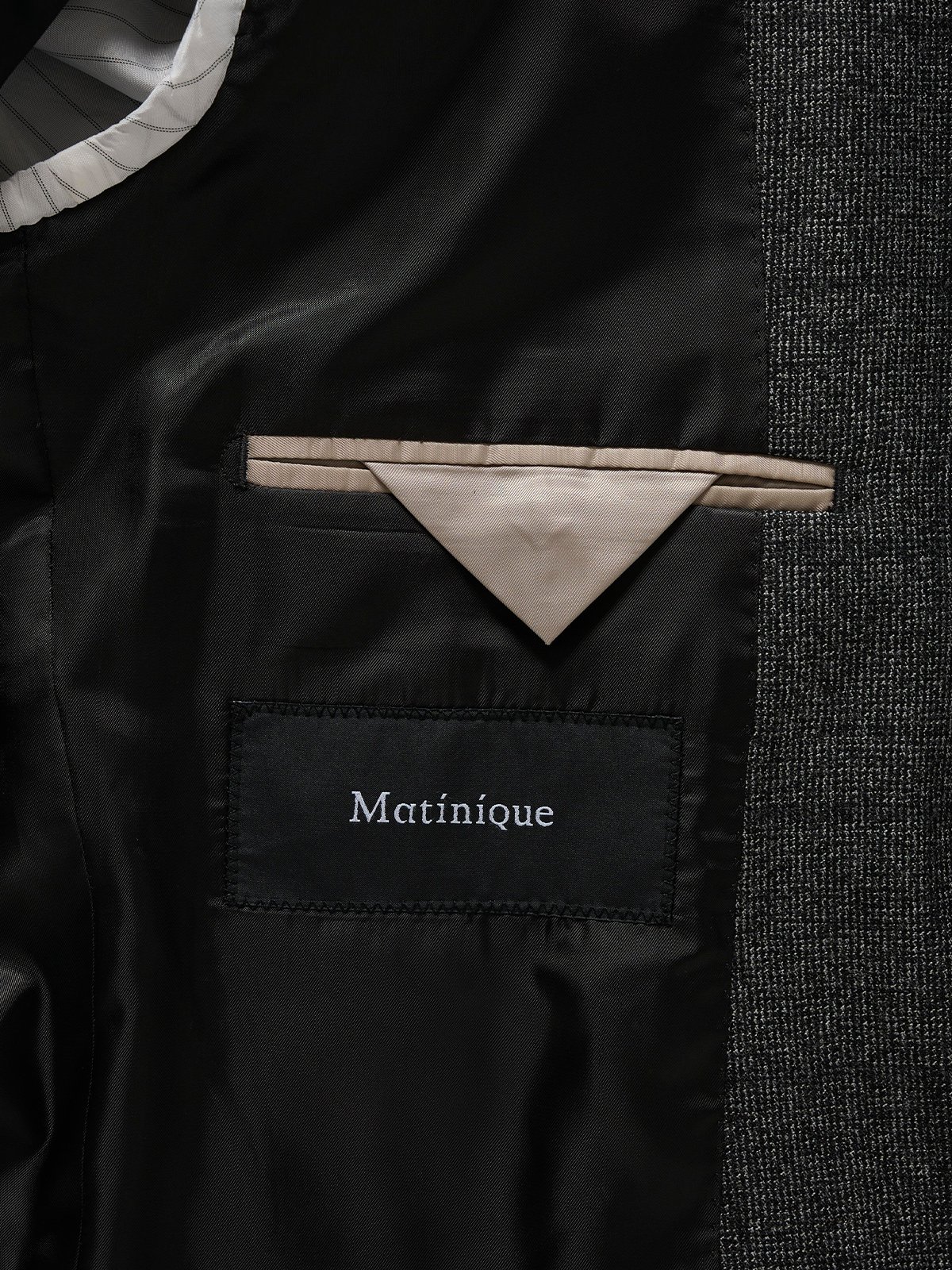 Matinique Charles Wool Blazer Dark Grey Melange
