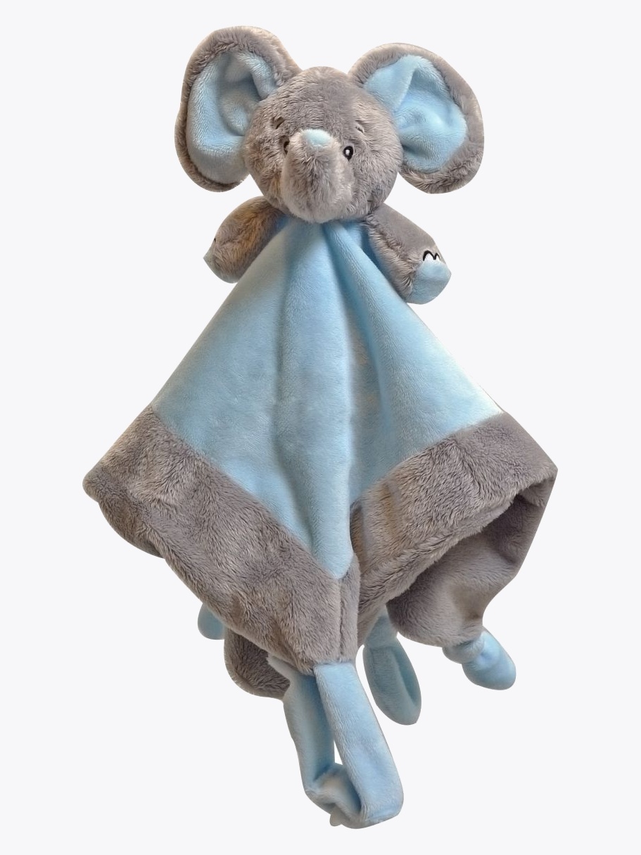 My Teddy Koseklut Elefant Blå 35x35cm Flerfarget