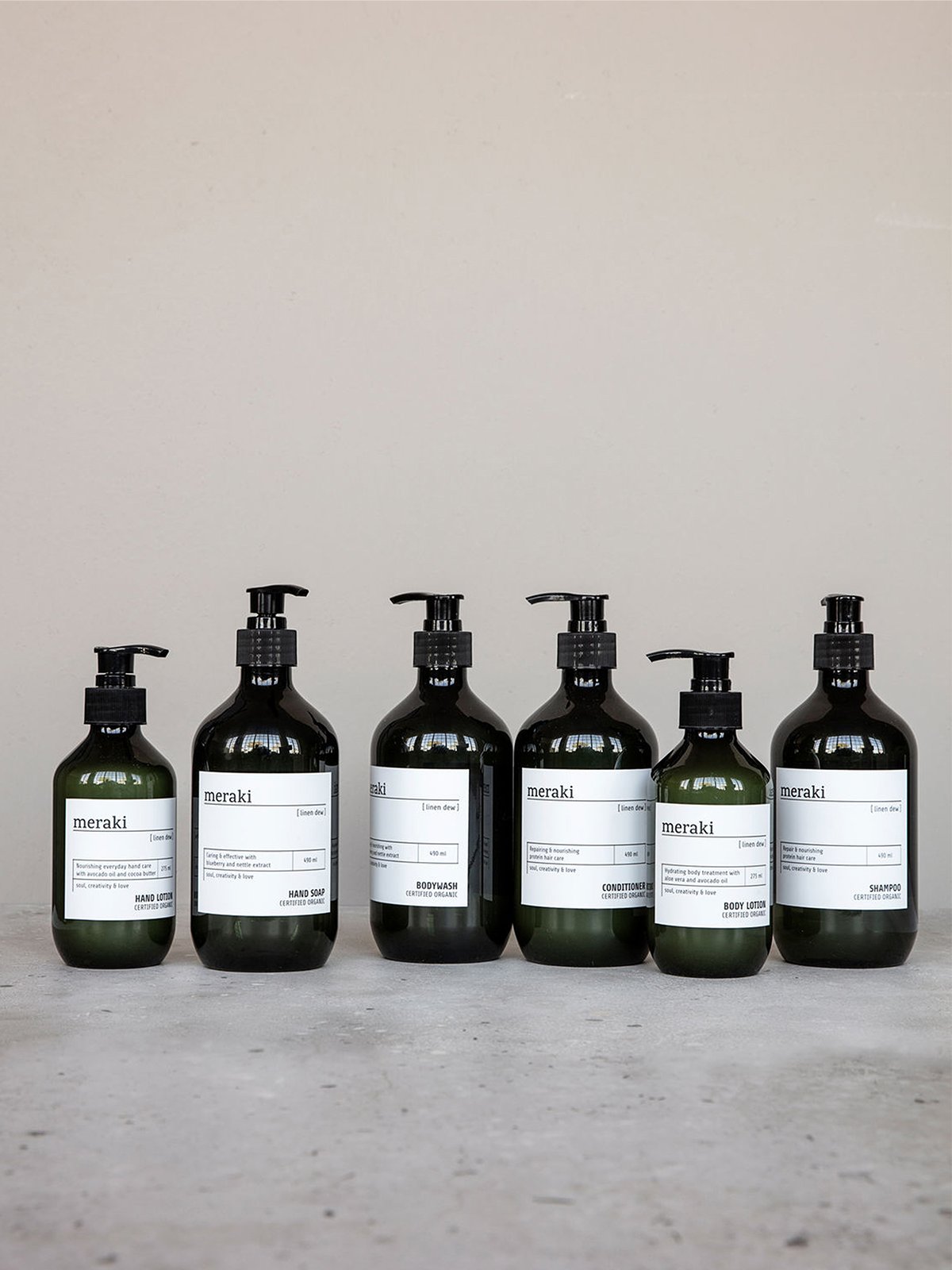 Meraki Hand Lotion Linen Dew 275 ml Grønn