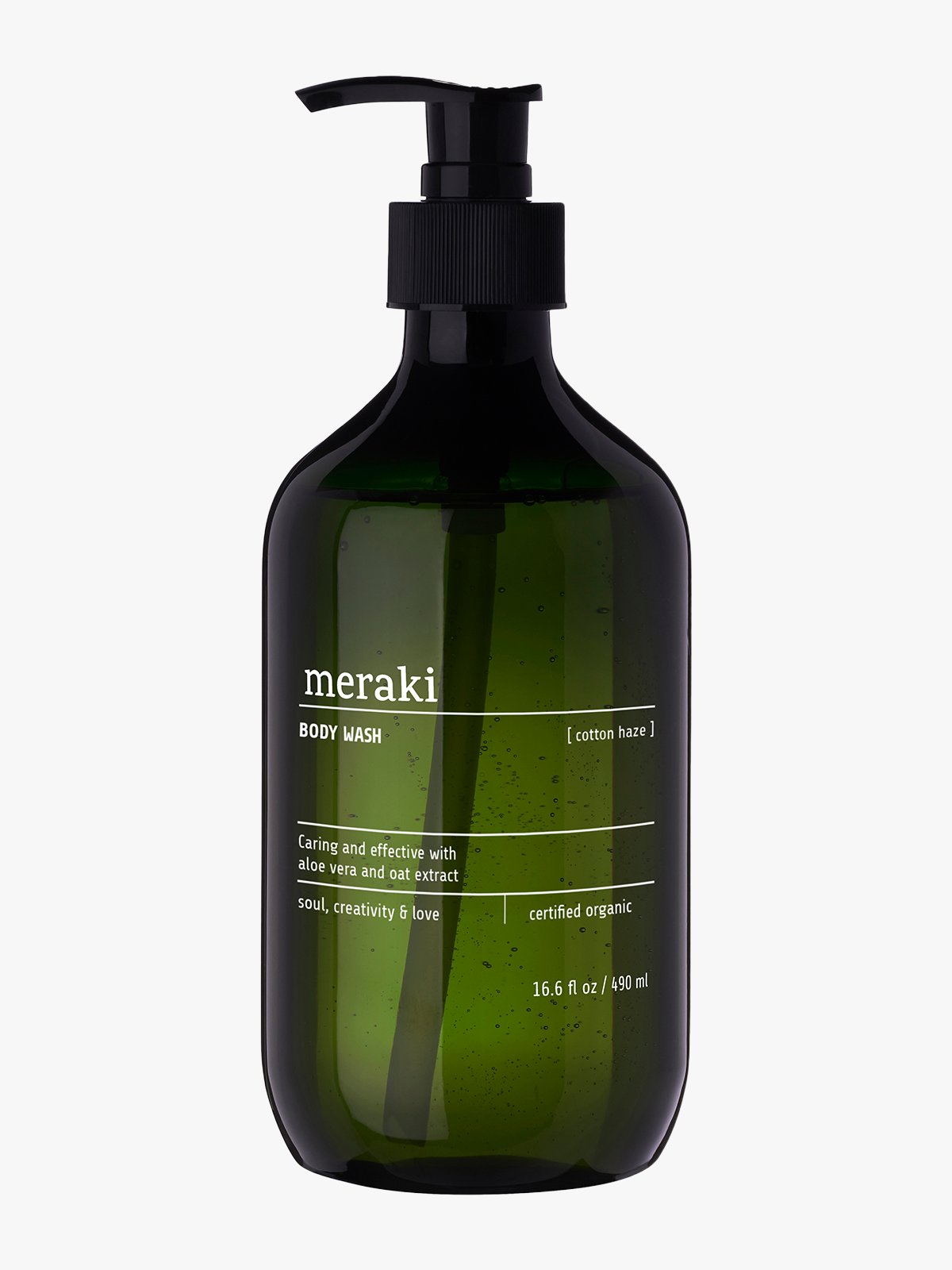 Meraki Body Wash Cotton Haze 490 ml Grønn