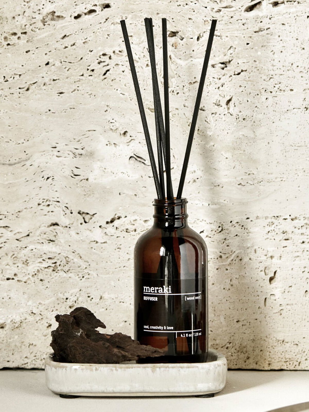 Meraki Diffuser Wood nest 120 ml Brun