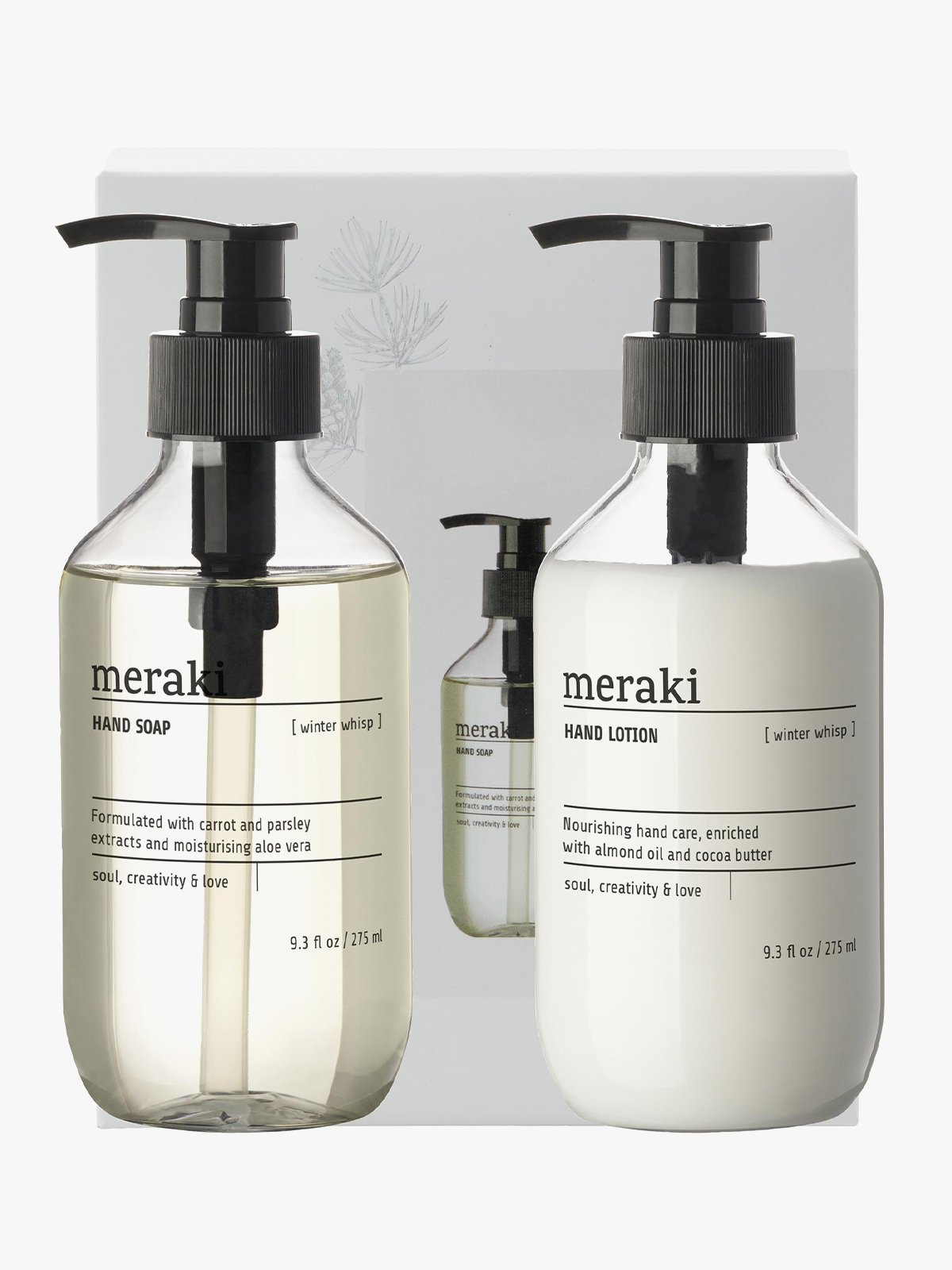 Meraki Winter Whisper Såpe & Lotion Gaveeske Hvit