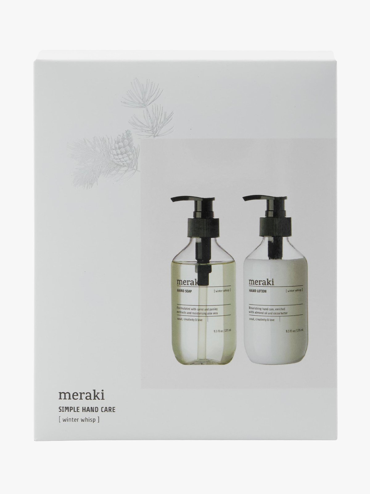 Meraki Winter Whisper Såpe & Lotion Gaveeske Hvit