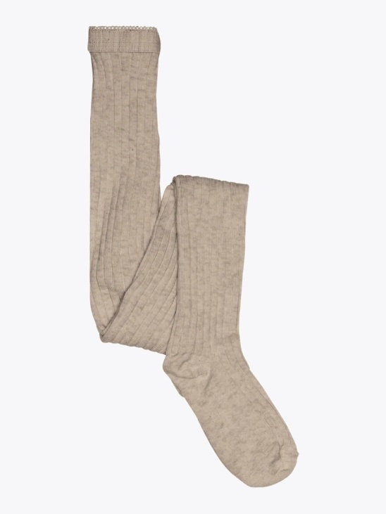 MP Denmark Wool rib tights Light Brown Melange