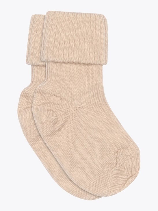 MP Denmark Wool rib baby socks Rose Dust