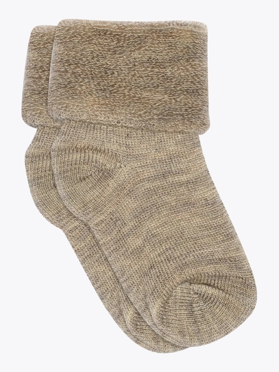 MP Denmark Wool baby socks Light Brown Melange