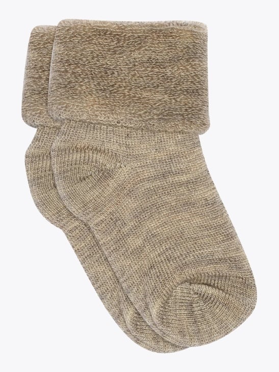 MP Denmark Wool baby socks Light Brown Melange