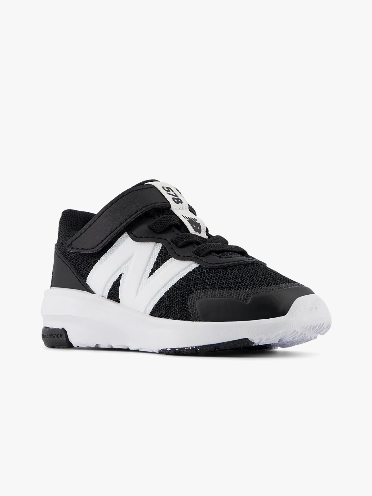 New Balance FreshFoam 578 Kids Bungee Lace with Top Strap Black