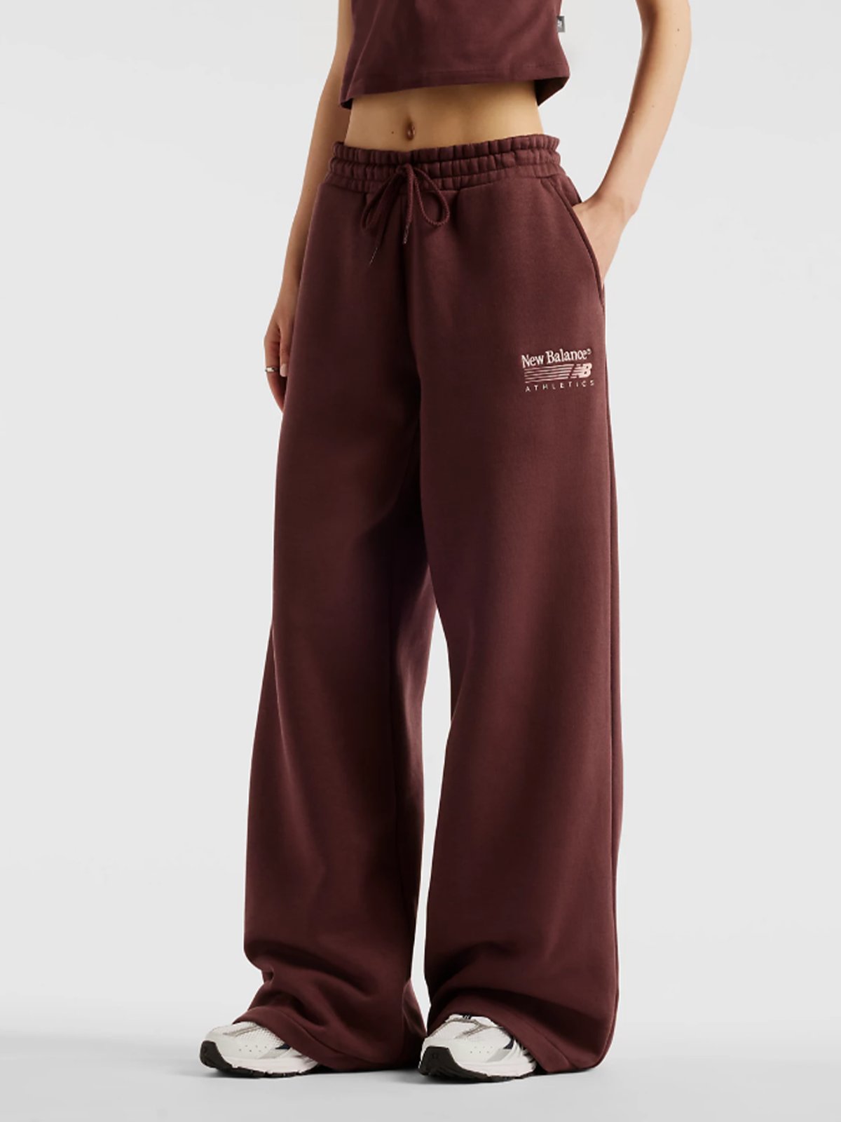 New Balance Trackside Fleece Pant Cherry Leather