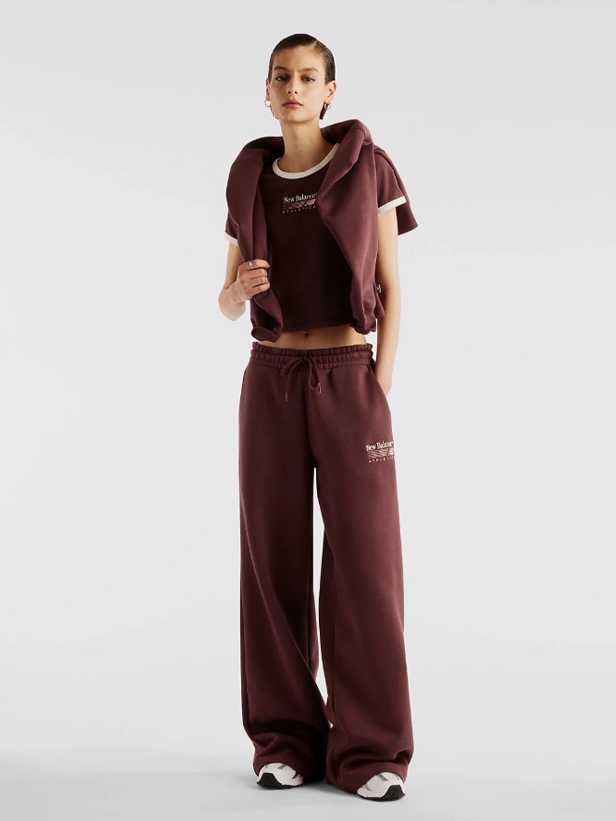 New Balance Trackside Fleece Pant Cherry Leather