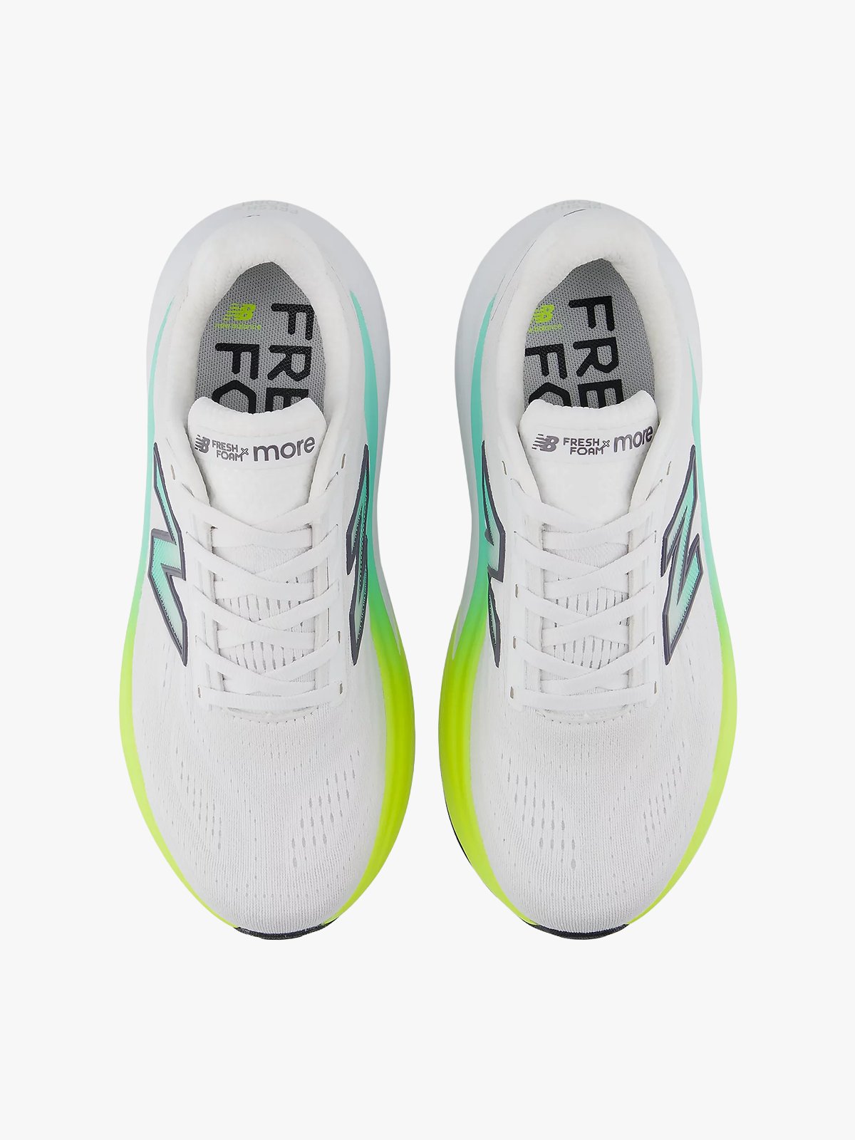 New Balance Fresh Foam X More v6 White with Bright Mint