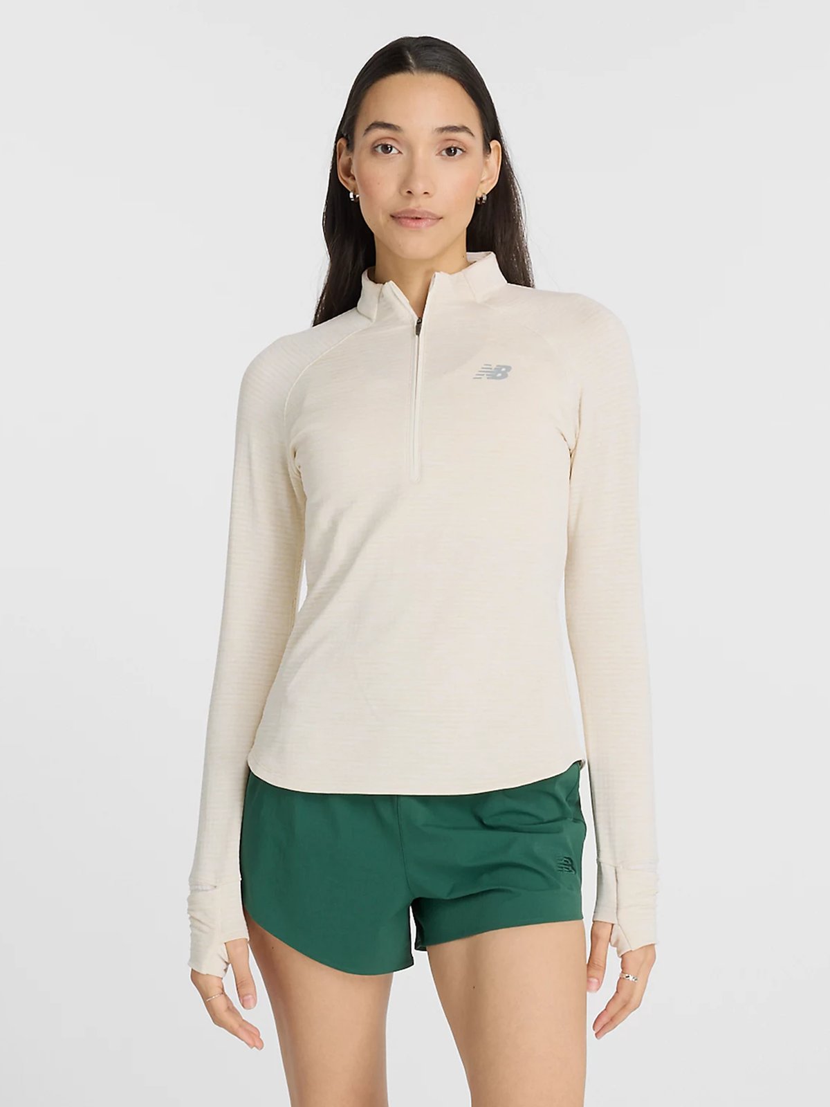 New Balance RC Essential Heat Grid 1/2 Zip Linen Heather