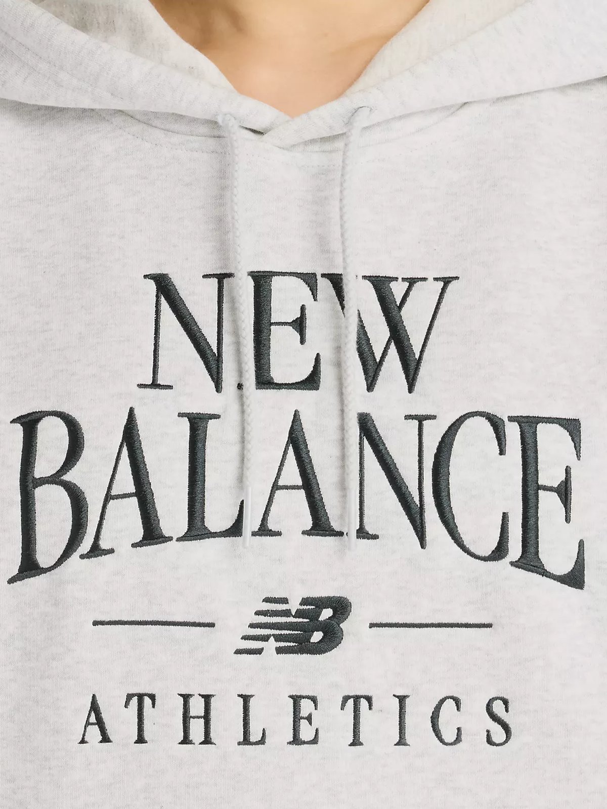 New Balance Linear Heritage Fleece Hoodie Ash Heather