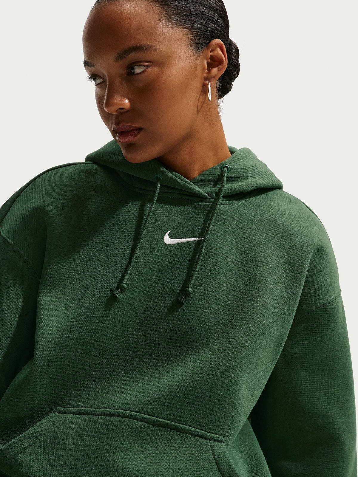 Nike Pheonix Fleece Over-Sized Pullover Hoodie Grønn
