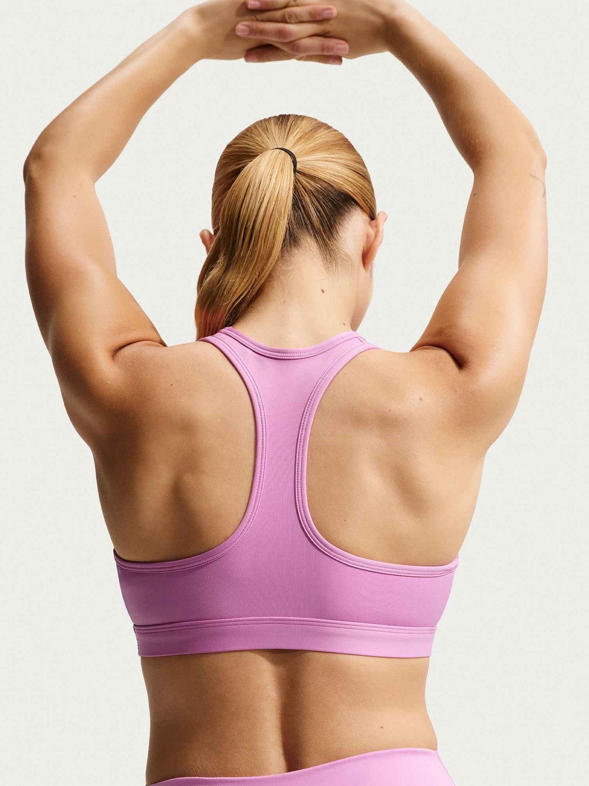 Nike Swoosh Mid-Support Padded Sports Bra LT Magenta / White