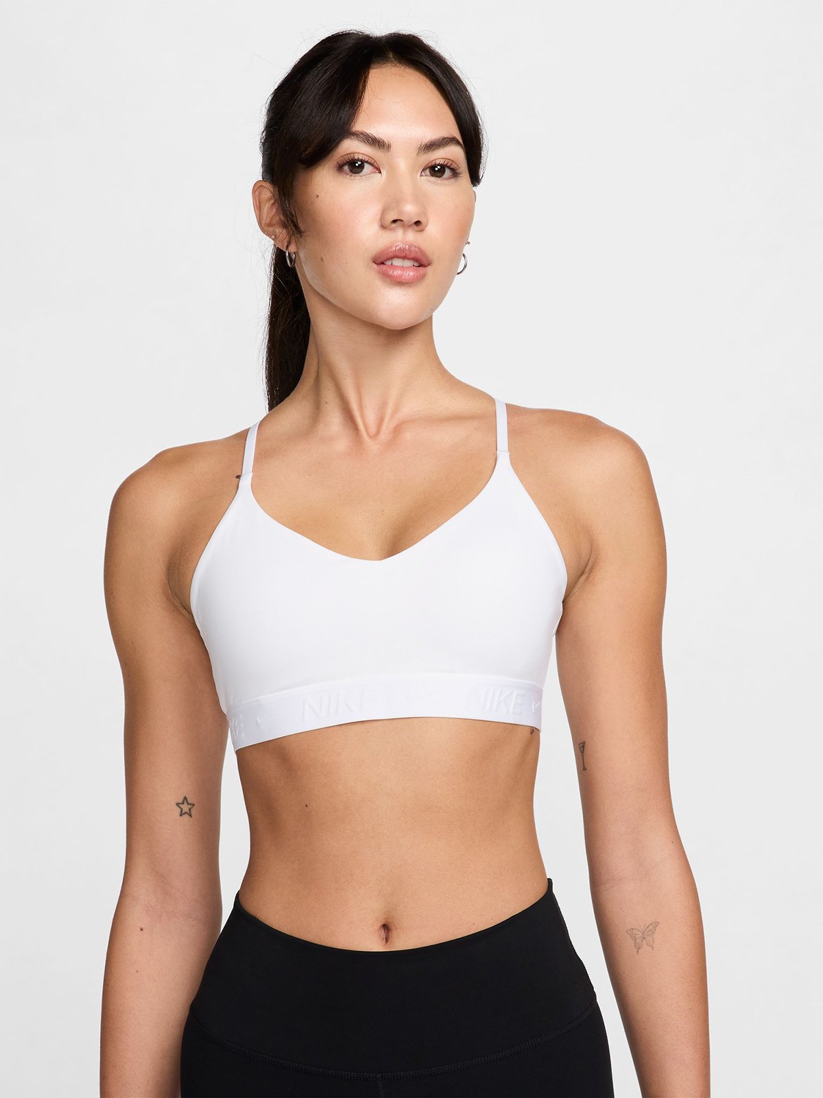 Nike Indy Dri-Fit Light-Support Padded Bra White / Stone Mauve