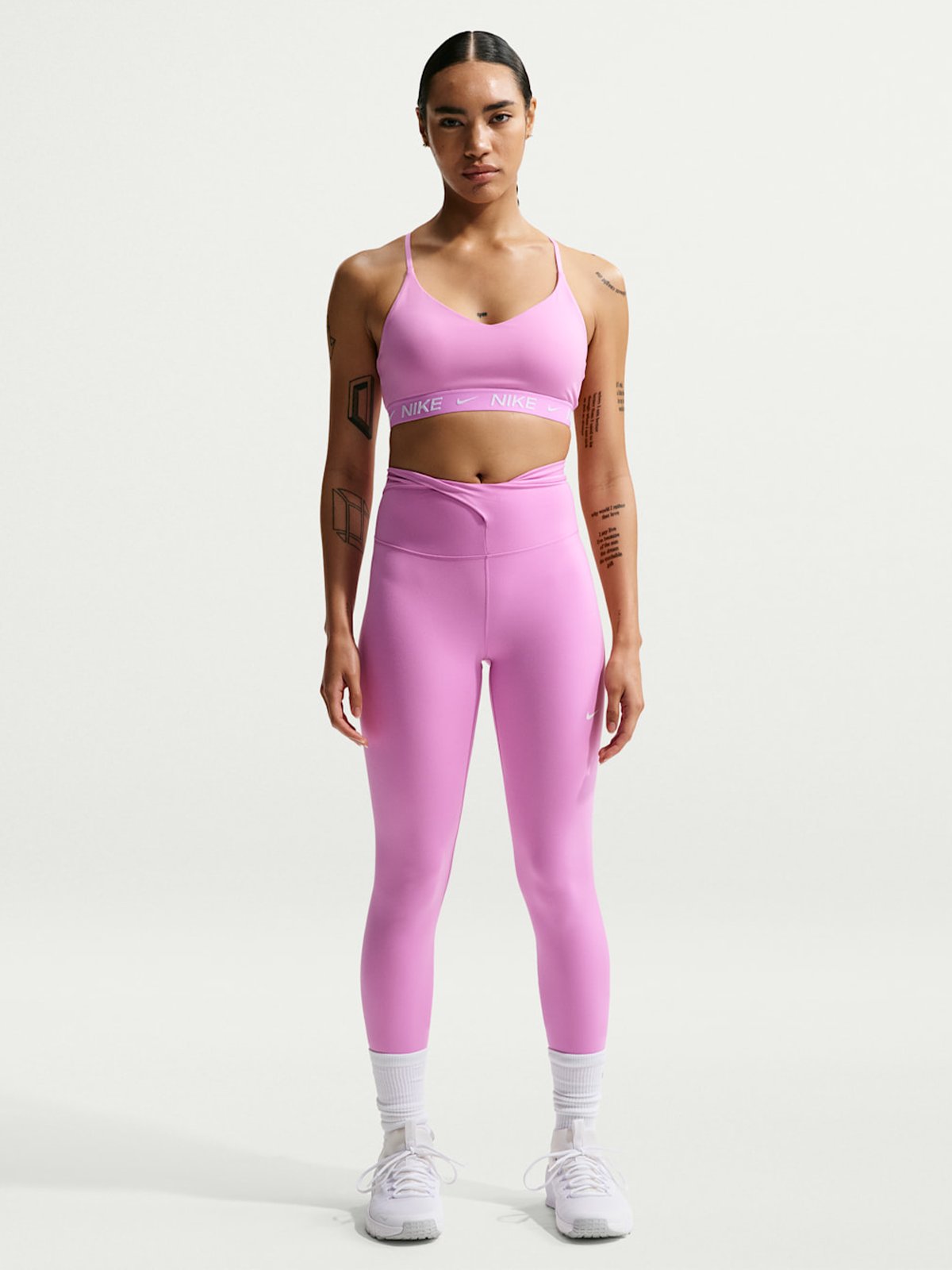 Nike Indy Dri-Fit Light-Support Padded Bra Light Magenta / White