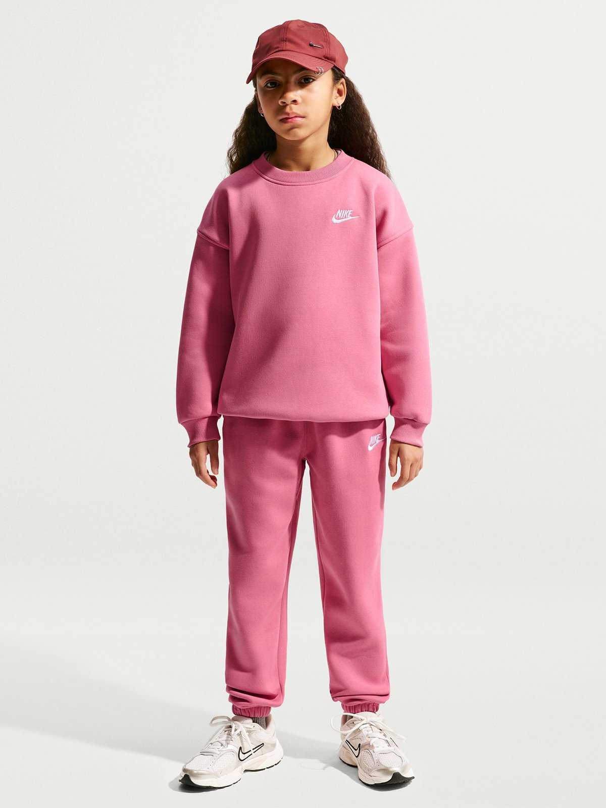 Nike Sportswear Club Fleece Loose Pant Peony / White