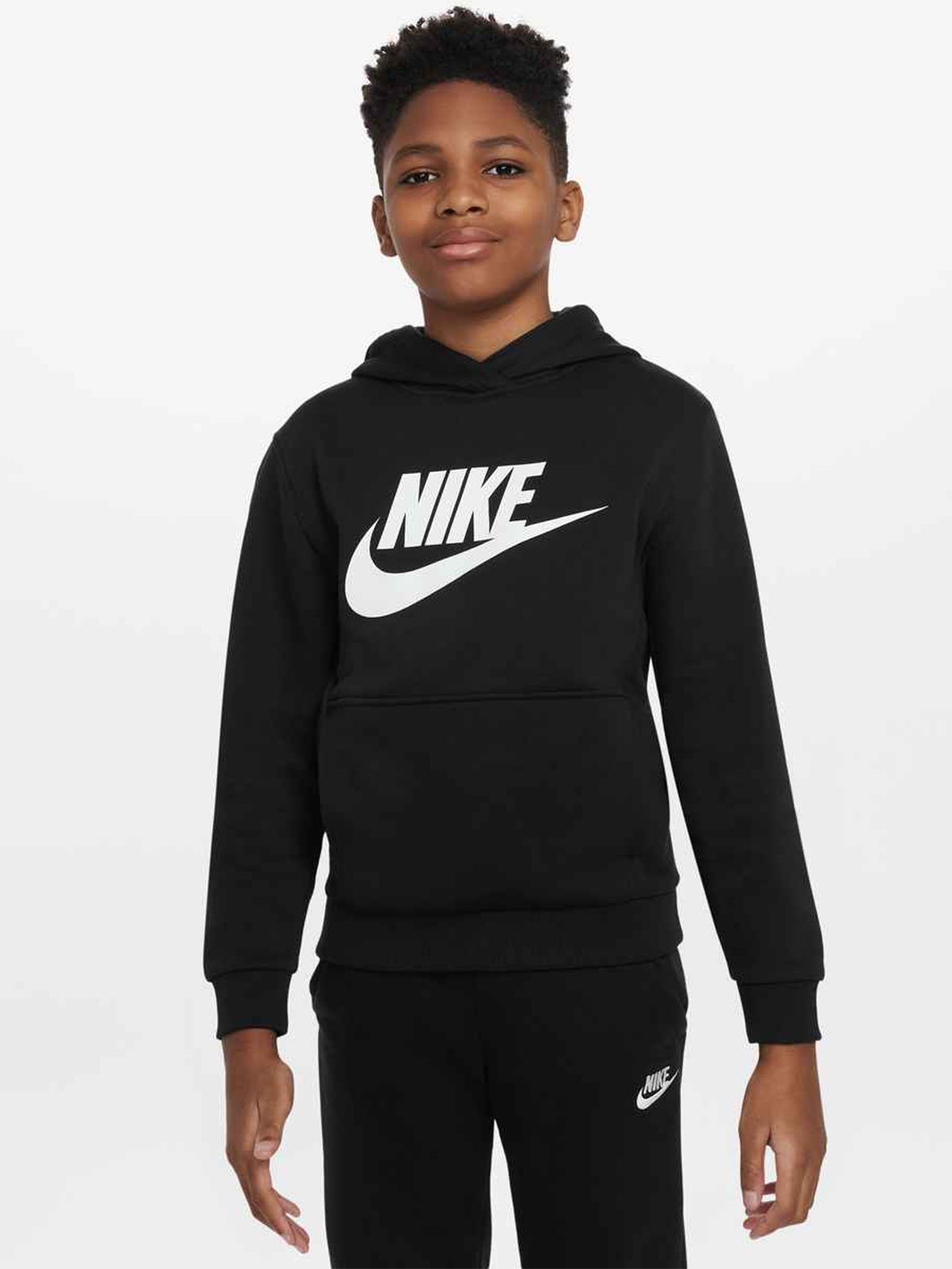 Nike Sportswear Club Fleece Hoodie Black / White