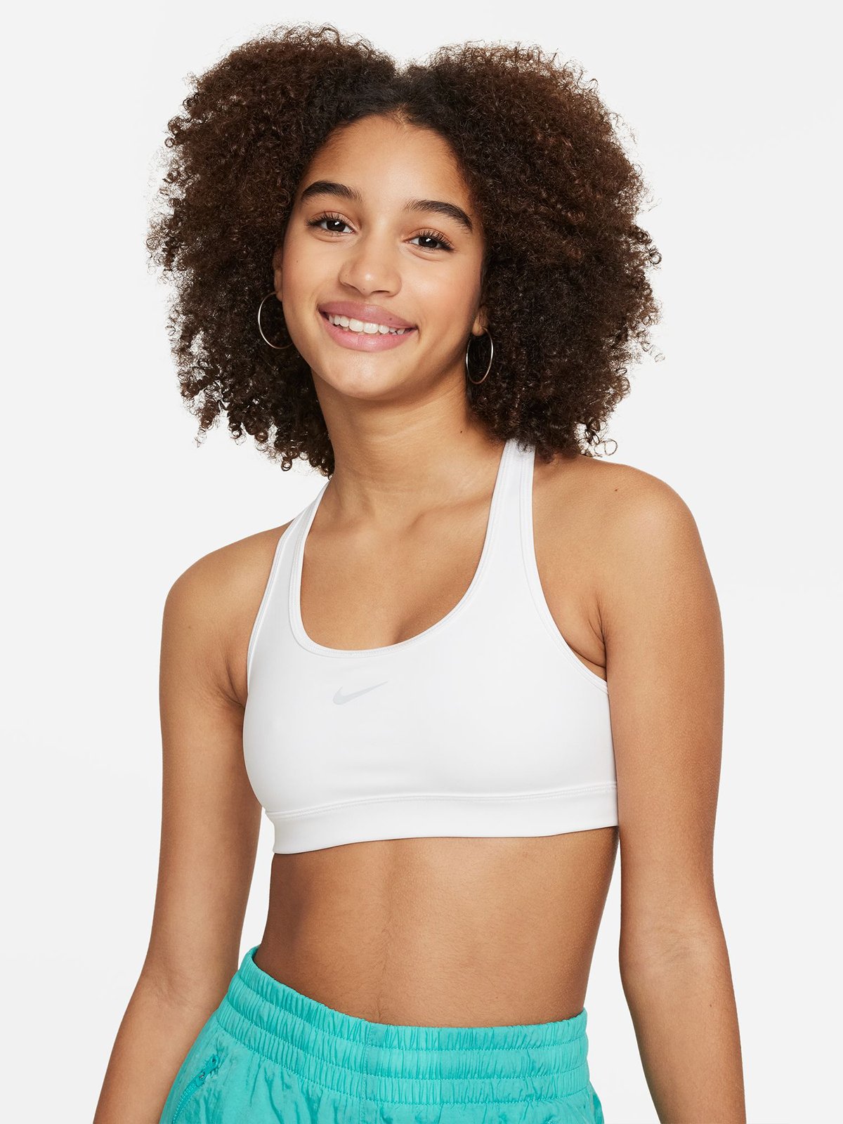 Nike Swoosh Bra White / Pure Platinum