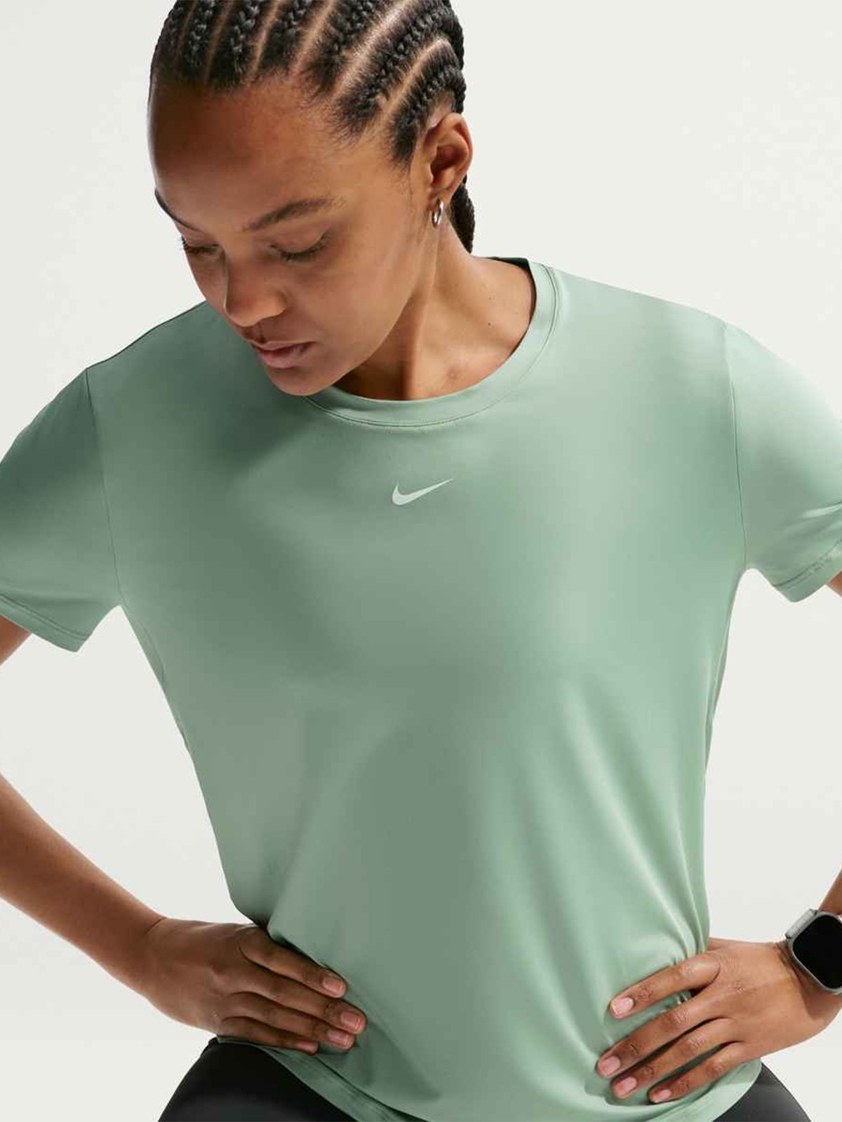Nike One Classic Dri-Fit Short Sleeve Top Steam / White