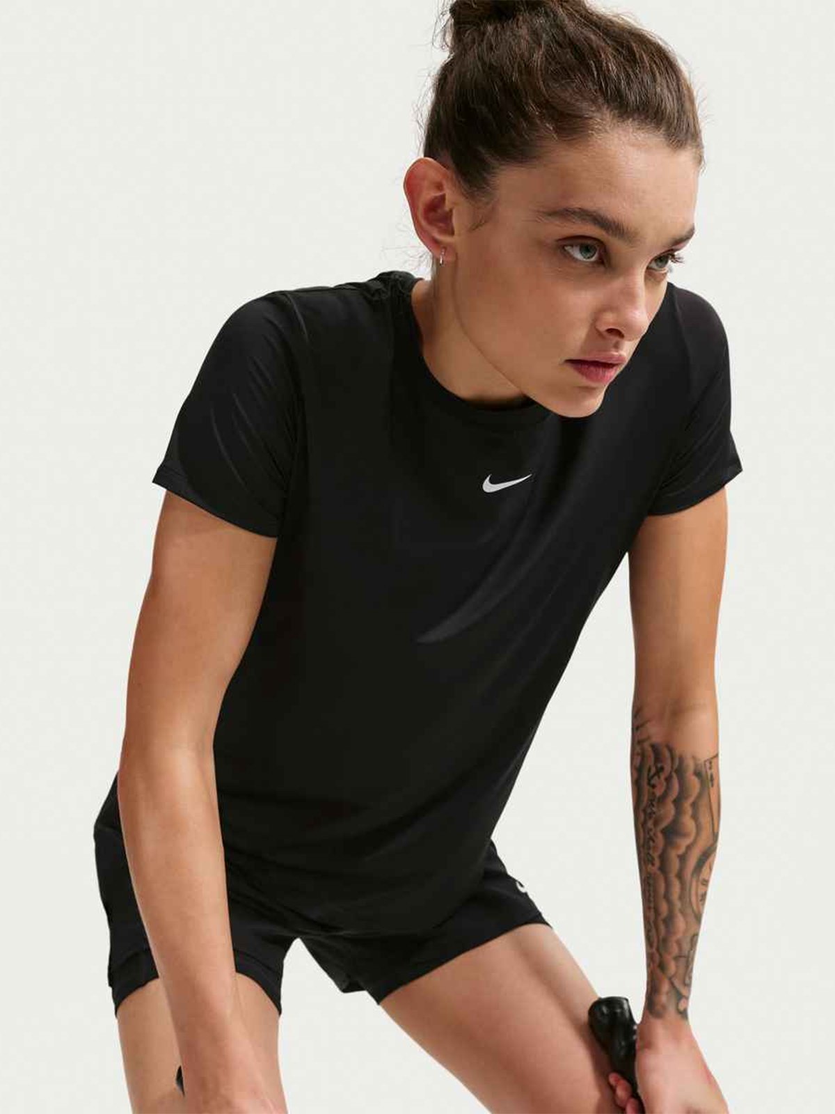Nike One Classic Dri-Fit Short Sleeve Top Black / White