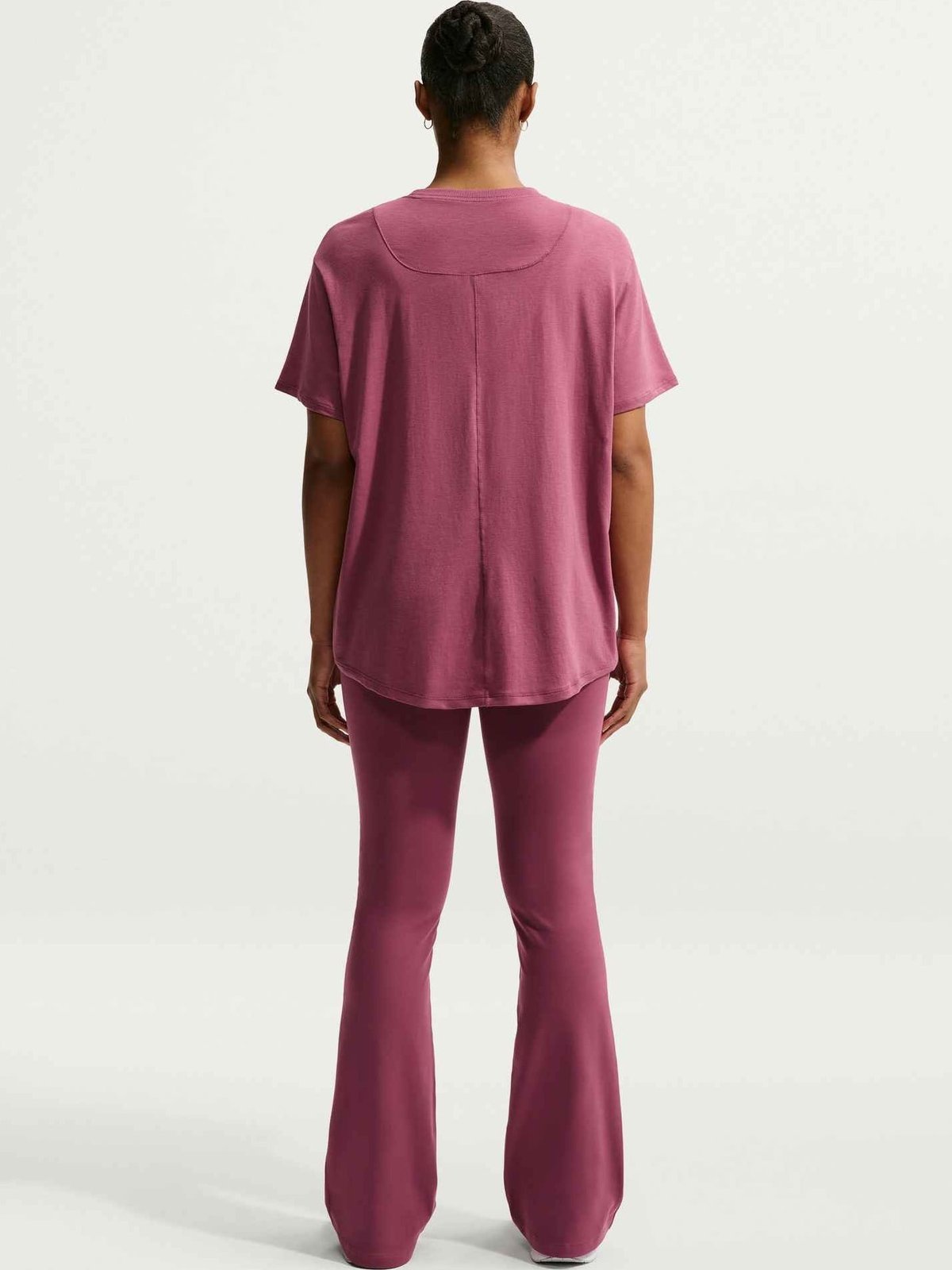 Nike One Relaxed Dri-Fit Short Sleeve Top Pink Smoke / White
