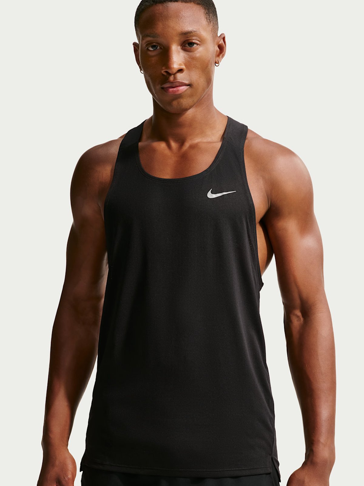 Nike Fast Dri-Fit Running Singlet Black / Reflective Silver