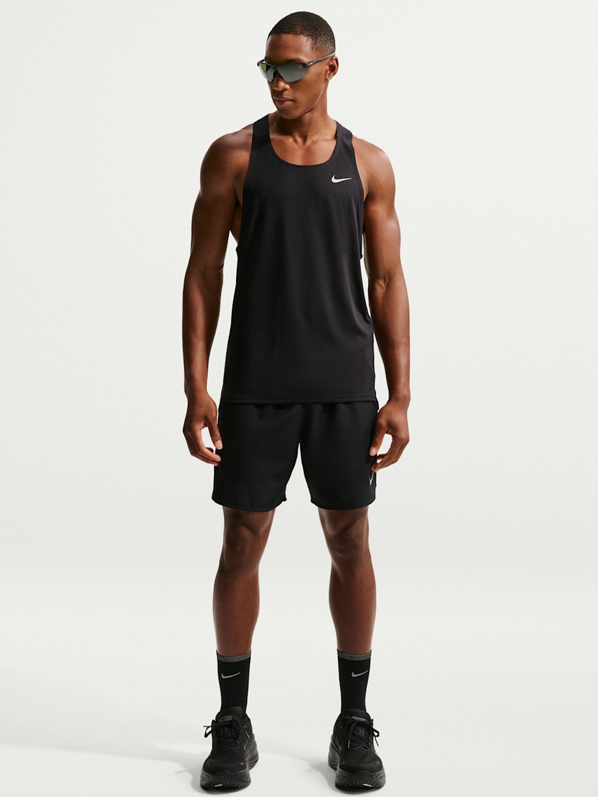 Nike Fast Dri-Fit Running Singlet Black / Reflective Silver