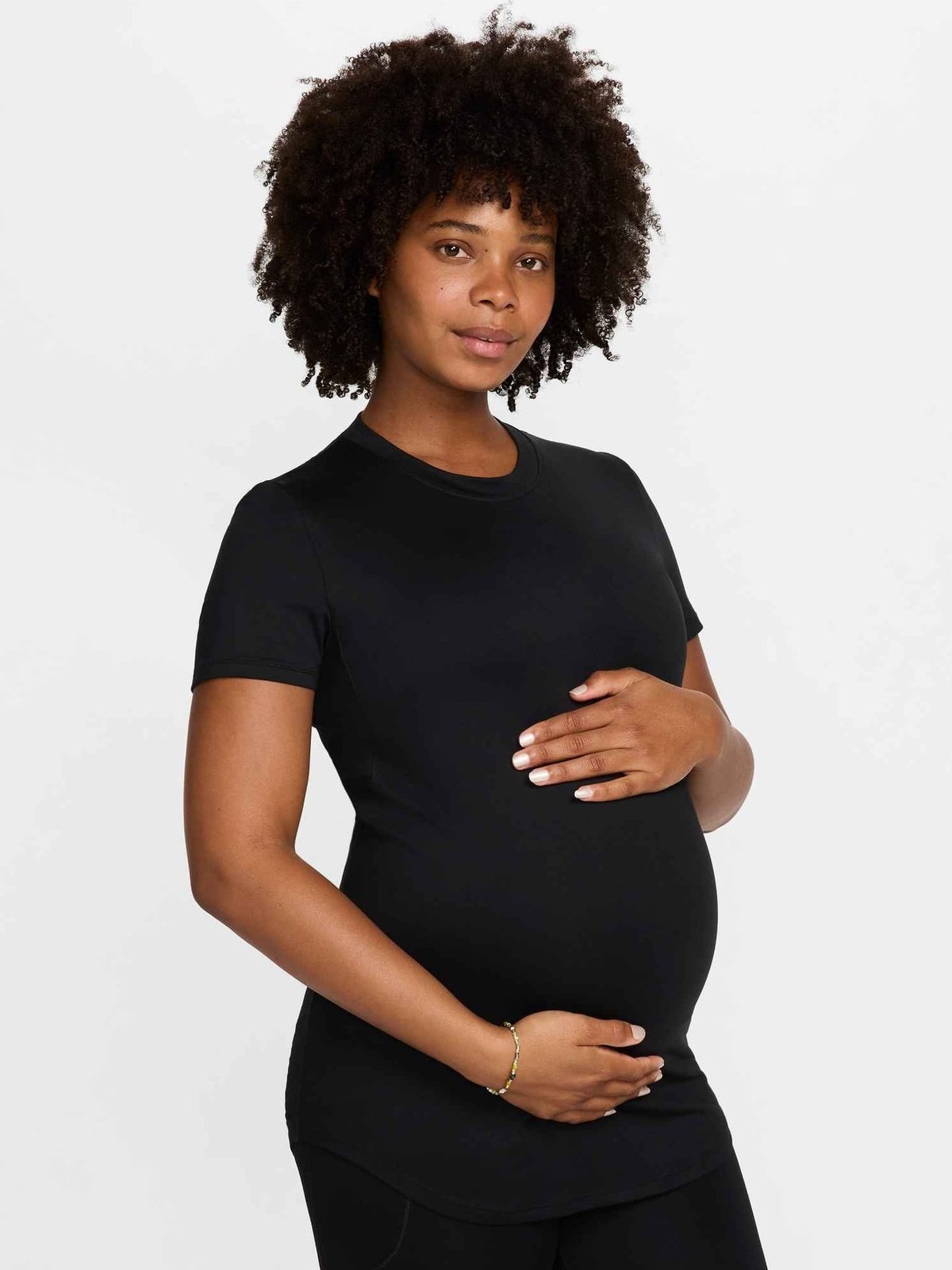 Nike One Maternity Dri-Fit Short Sleeve Top Black