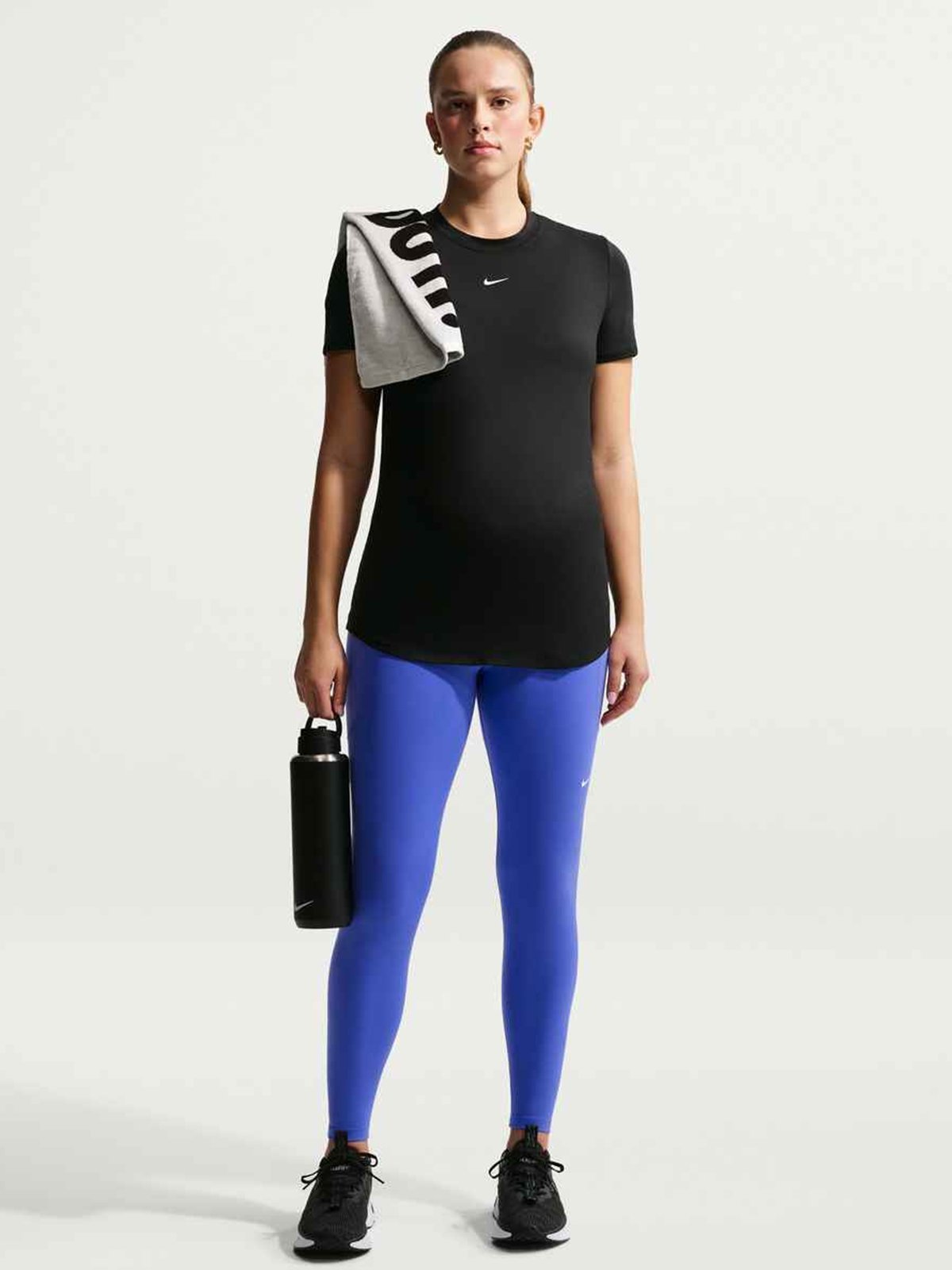 Nike One Maternity Dri-Fit Short Sleeve Top Black