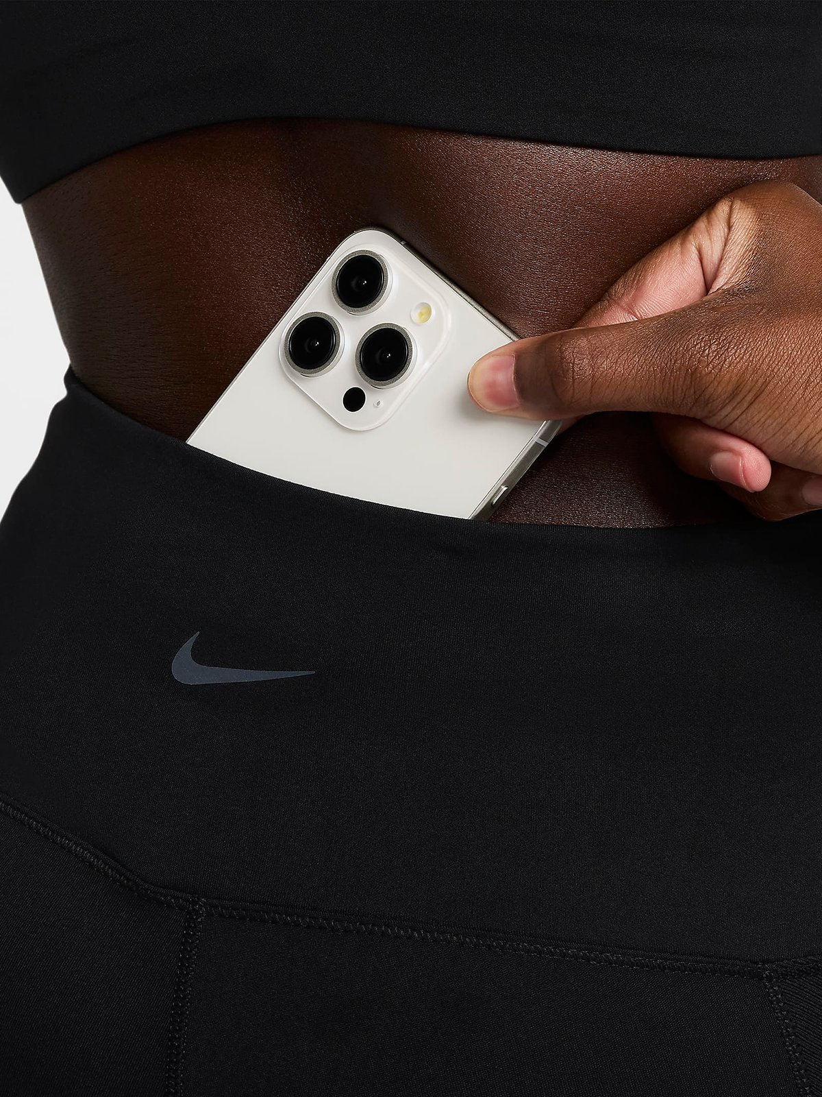 Nike One Dri-Fit High-Rise 7/8 Wrap Tights Black / Cool Grey