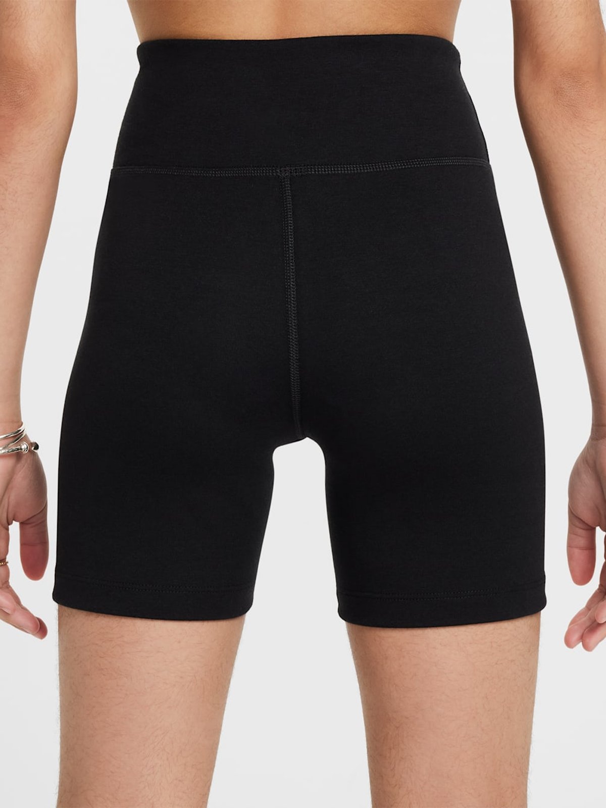 Nike Sportswear Classic High-Waisted 5" Biker Shorts Black / White