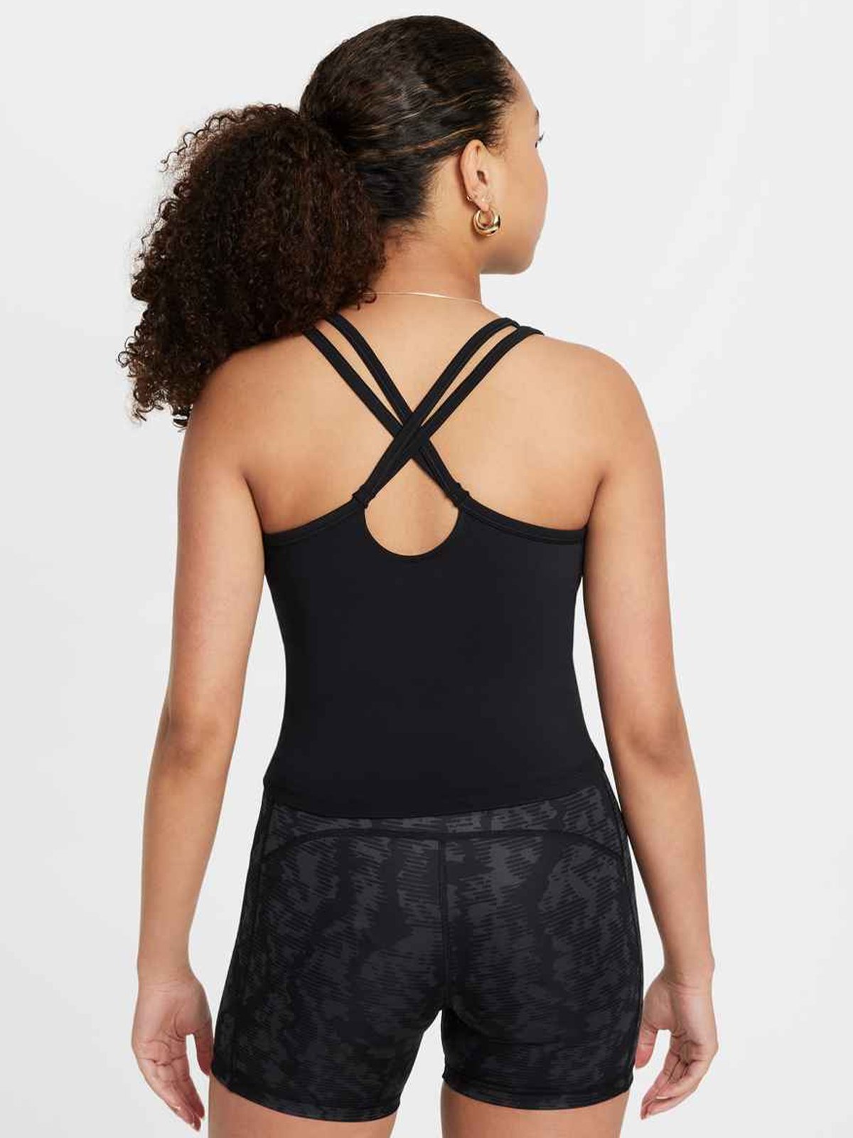 Nike One Fitted Dri-FIT Tank Top Black / White