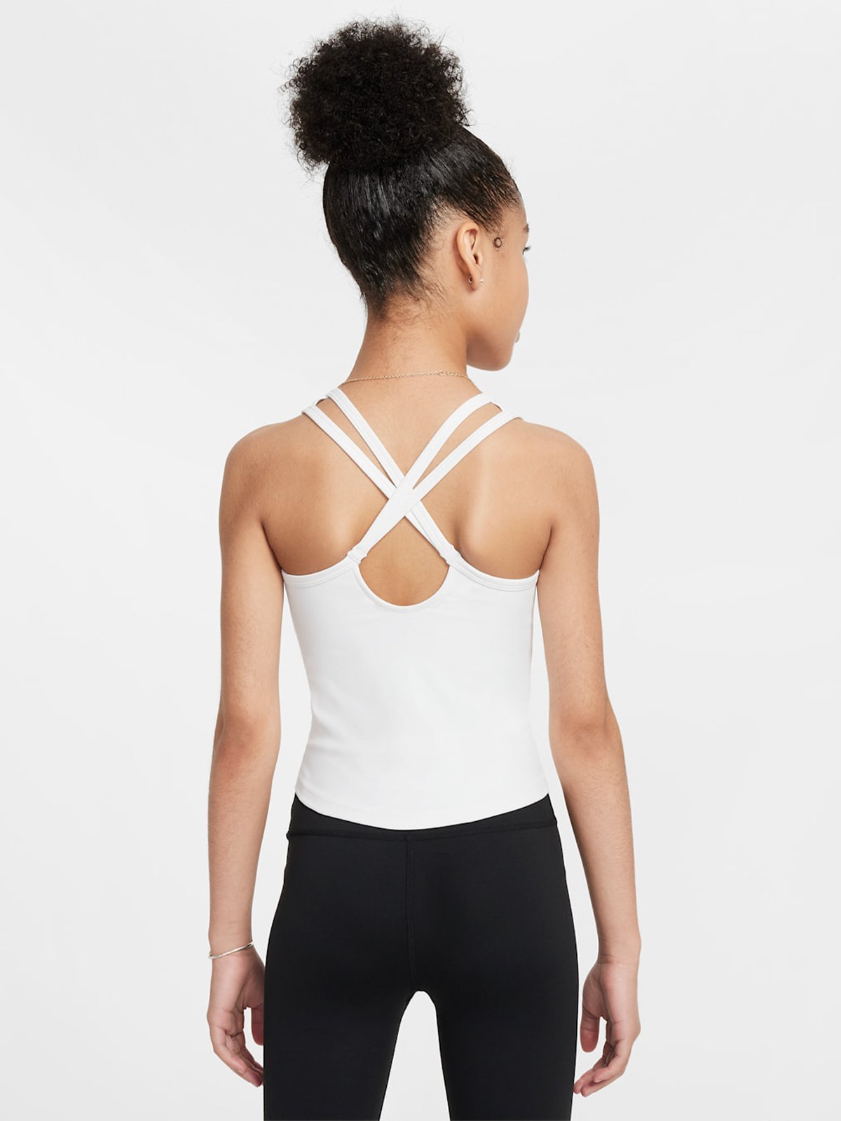 Nike One Fitted Dri-FIT Tank Top White / Black