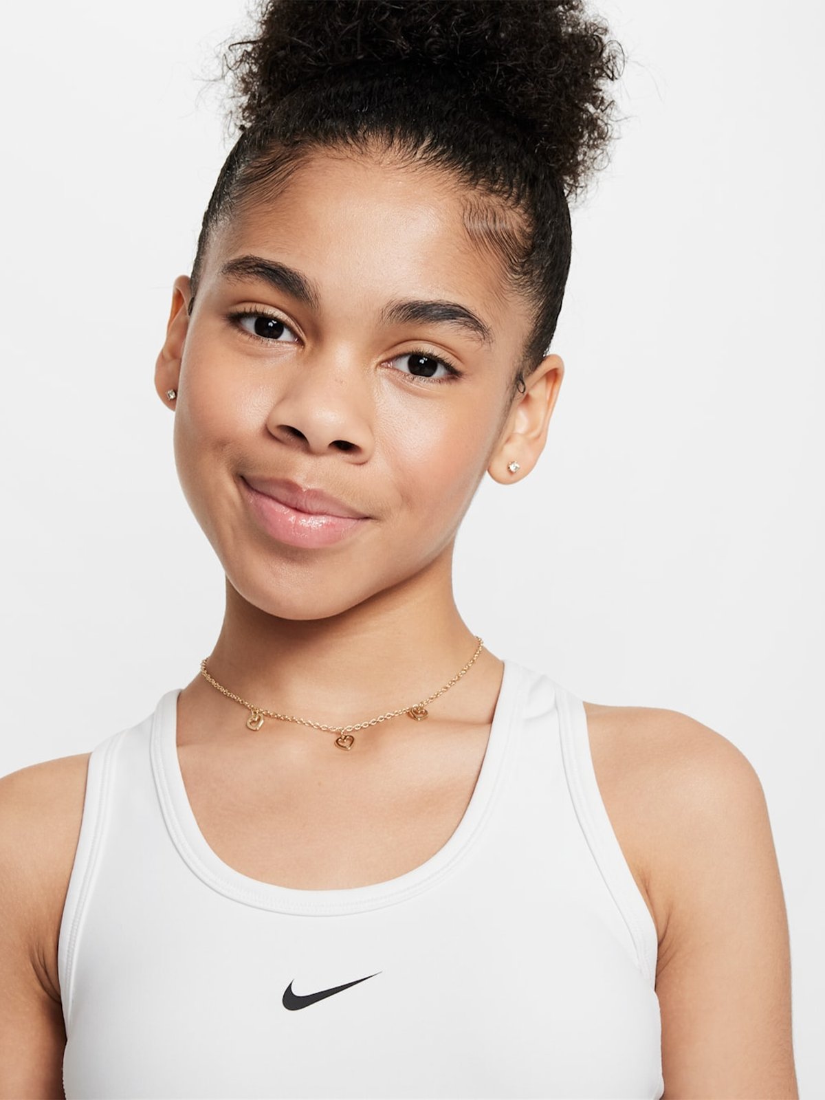 Nike One Fitted Dri-FIT Tank Top White / Black