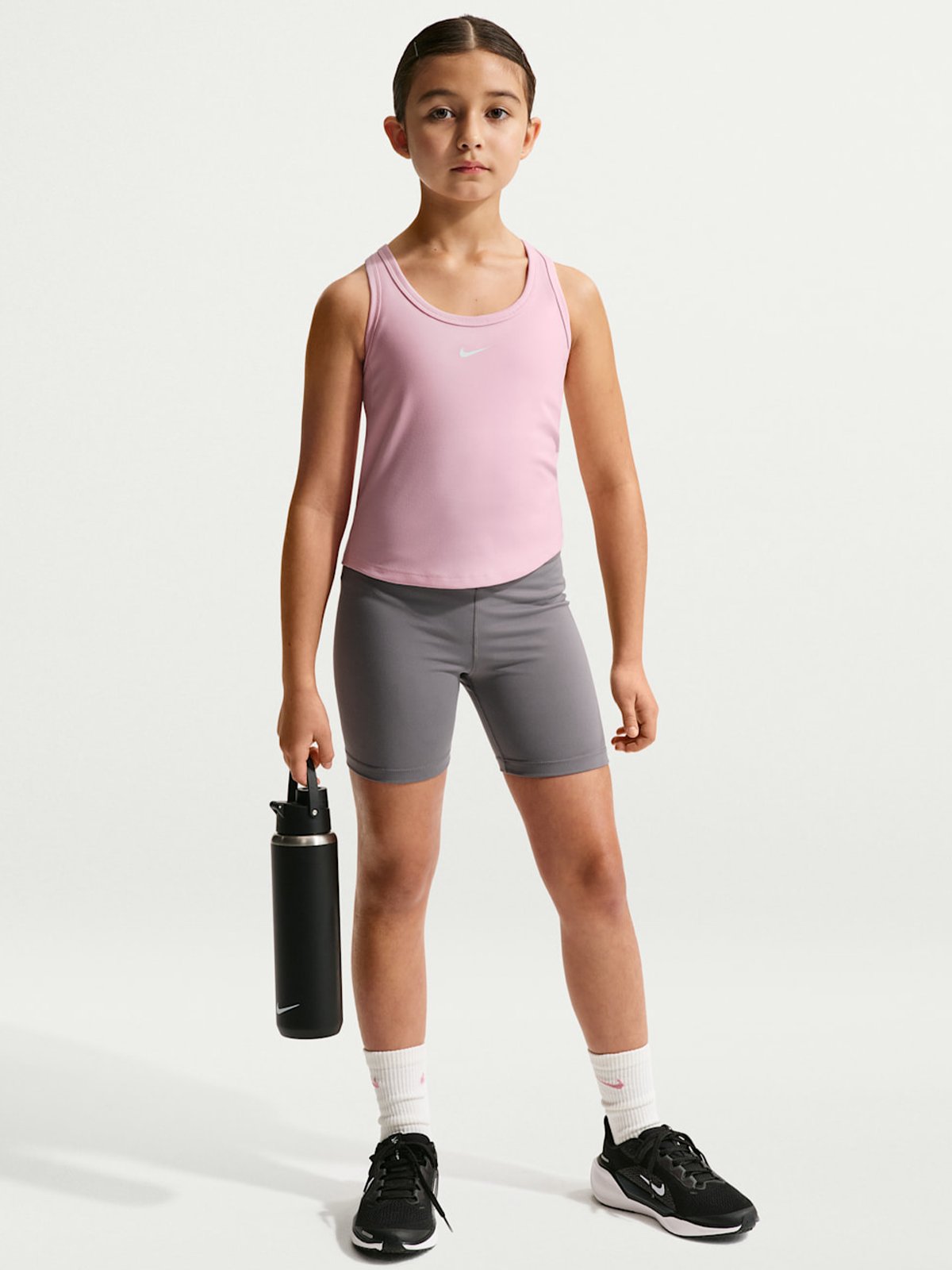 Nike One Fitted Dri-FIT Tank Top Medium Soft Pink / White