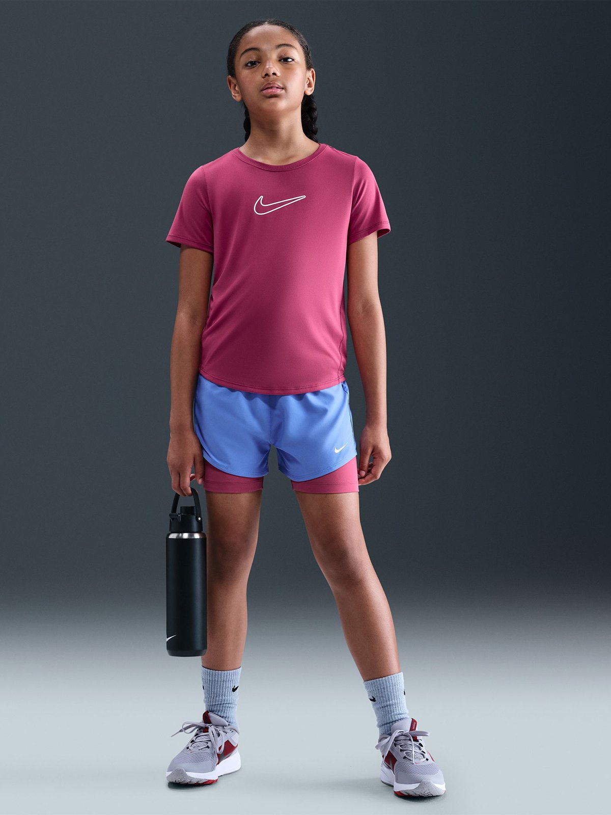 Nike One Fitted Tee SWEET BEET/WHITE