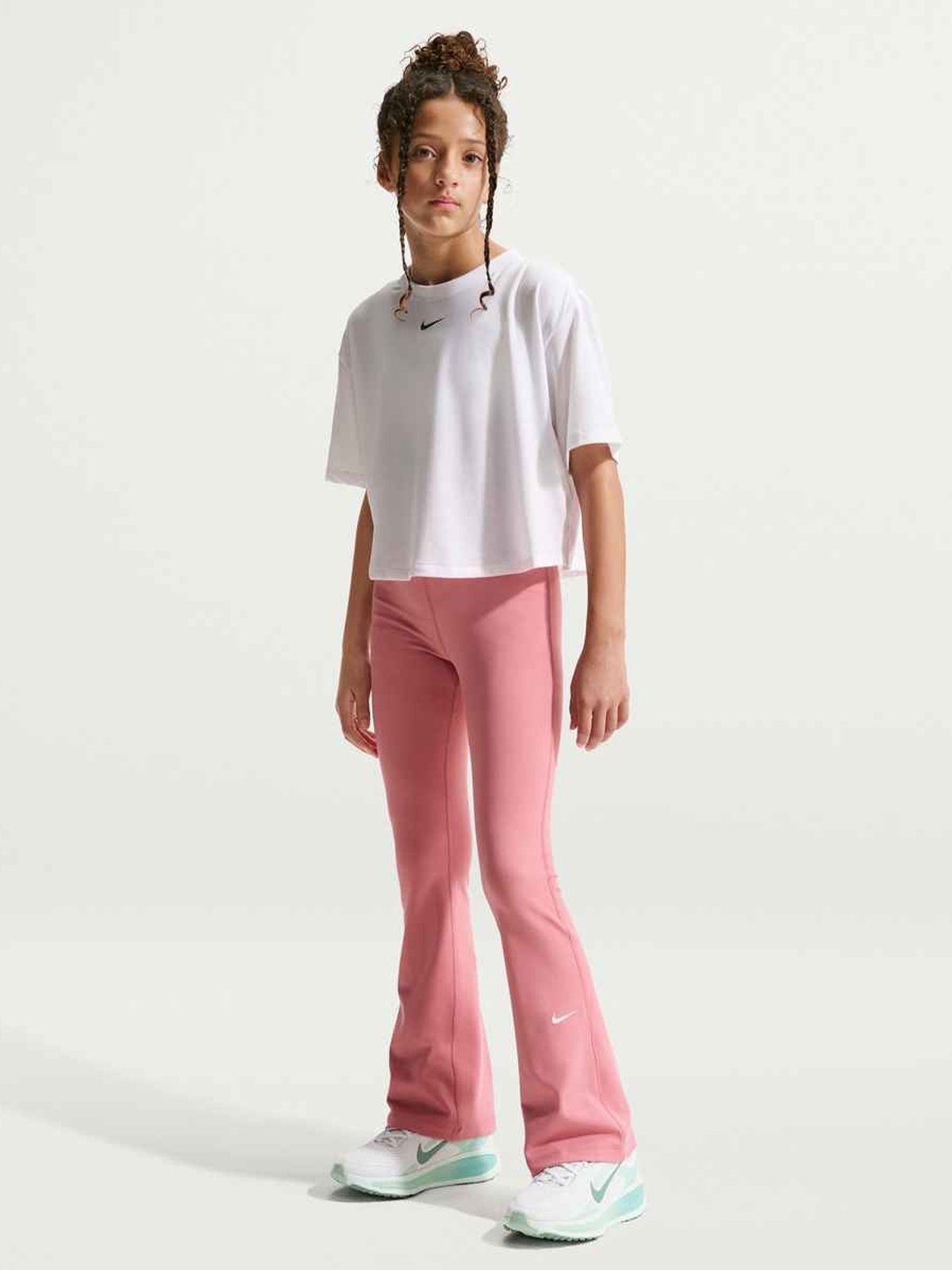 Nike One Dri-FIT Flared Leggings Peony / White
