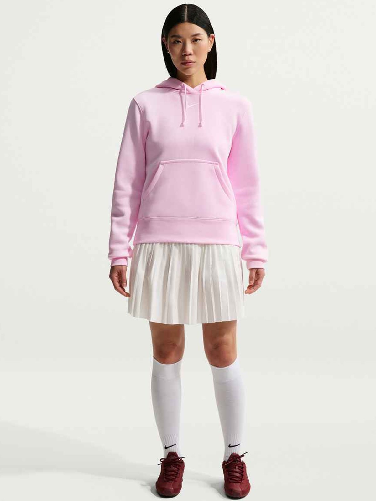 Nike Pheonix Fleece Standard Pullover Hoodie Pink Foam / Sail