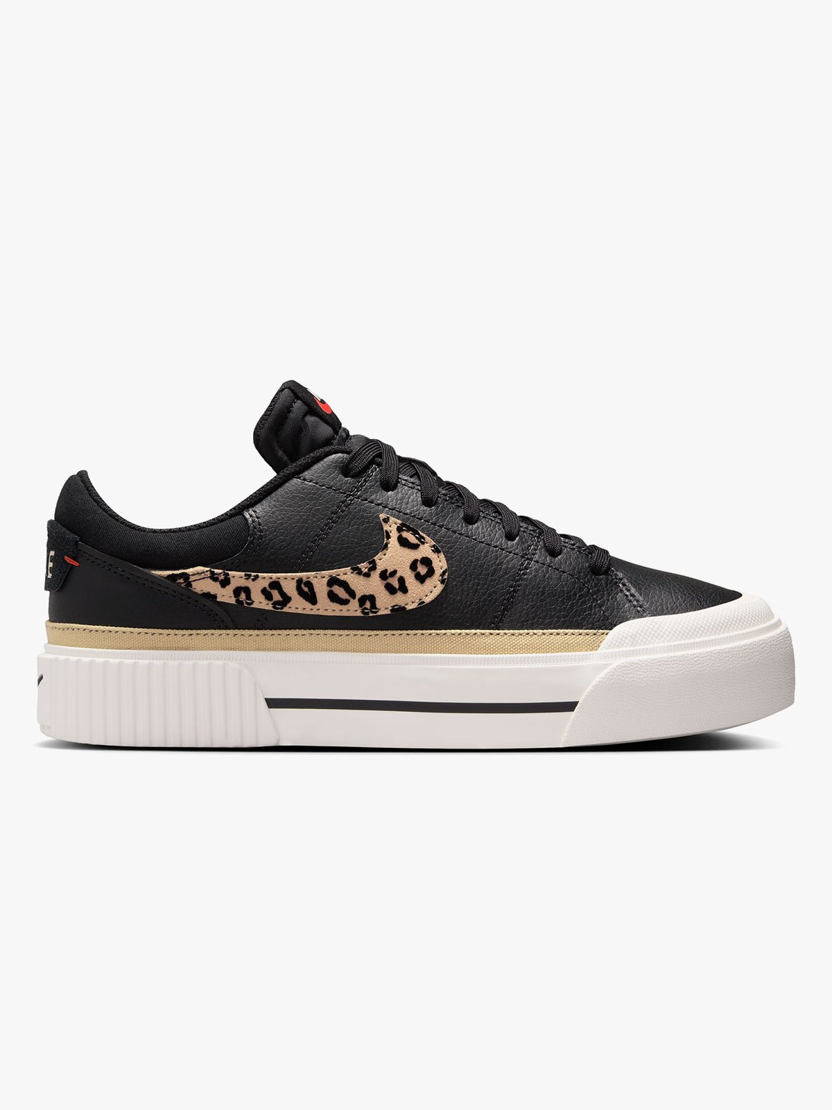 Nike Court Legacy Lift Black / Khaki / Sail / Picante Red