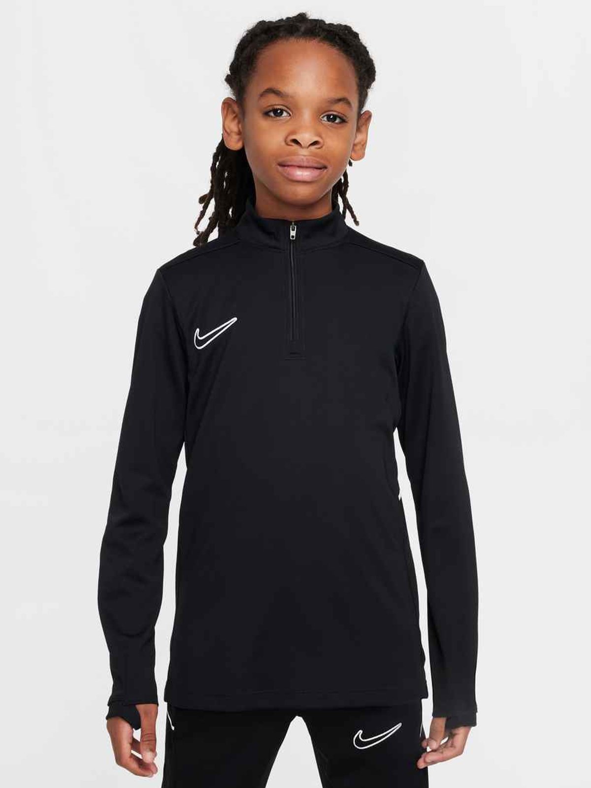 Nike Academy Dri-FIT Long-Sleeve 1/4-Zip Soccer Drill Black / White