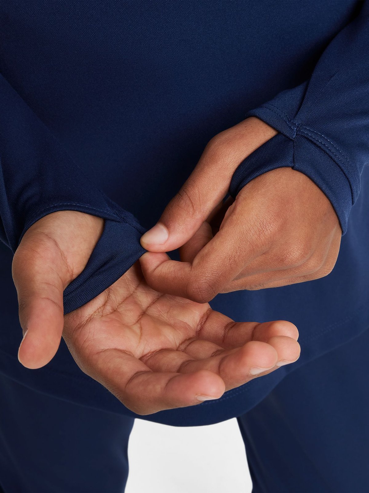 Nike Academy Dri-FIT Long-Sleeve 1/4-Zip Soccer Drill Midnight Navy / White