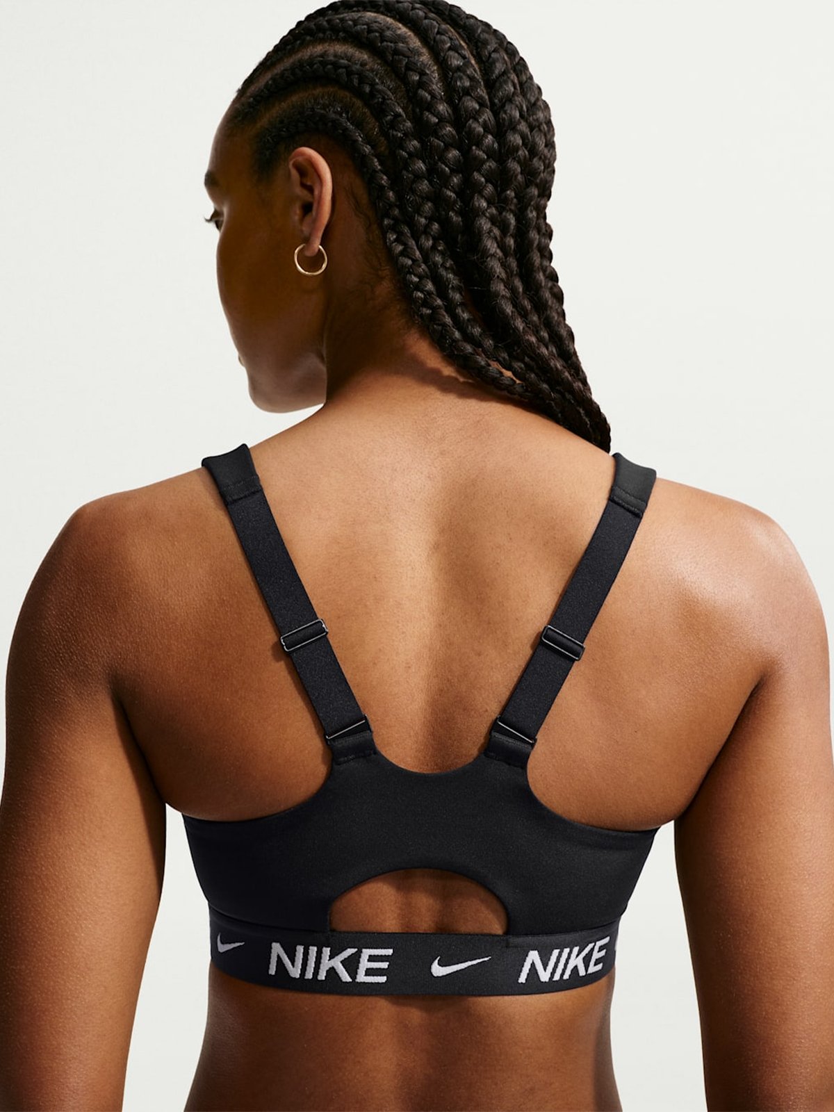 Nike Indy High-Support Padded Front-Zip Sports Bra Black