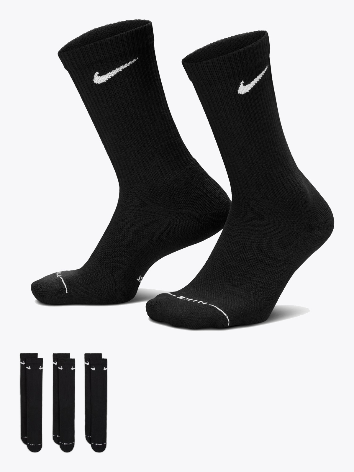 Nike Everyday Elevated Crew Socks 3-pack Sort