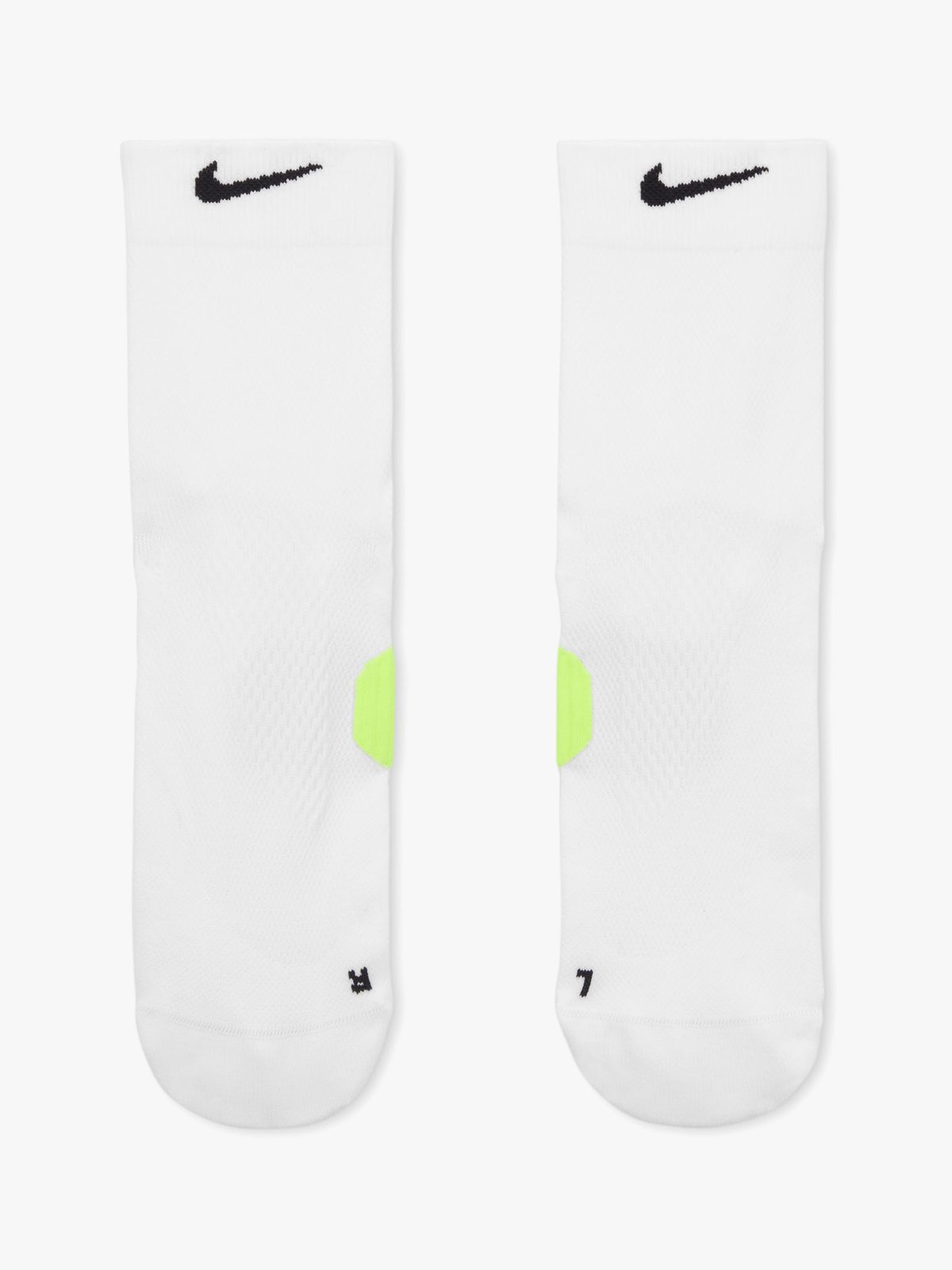 Nike Fast Midweight Microcrew 1 Pair 168 White / Volt / Black